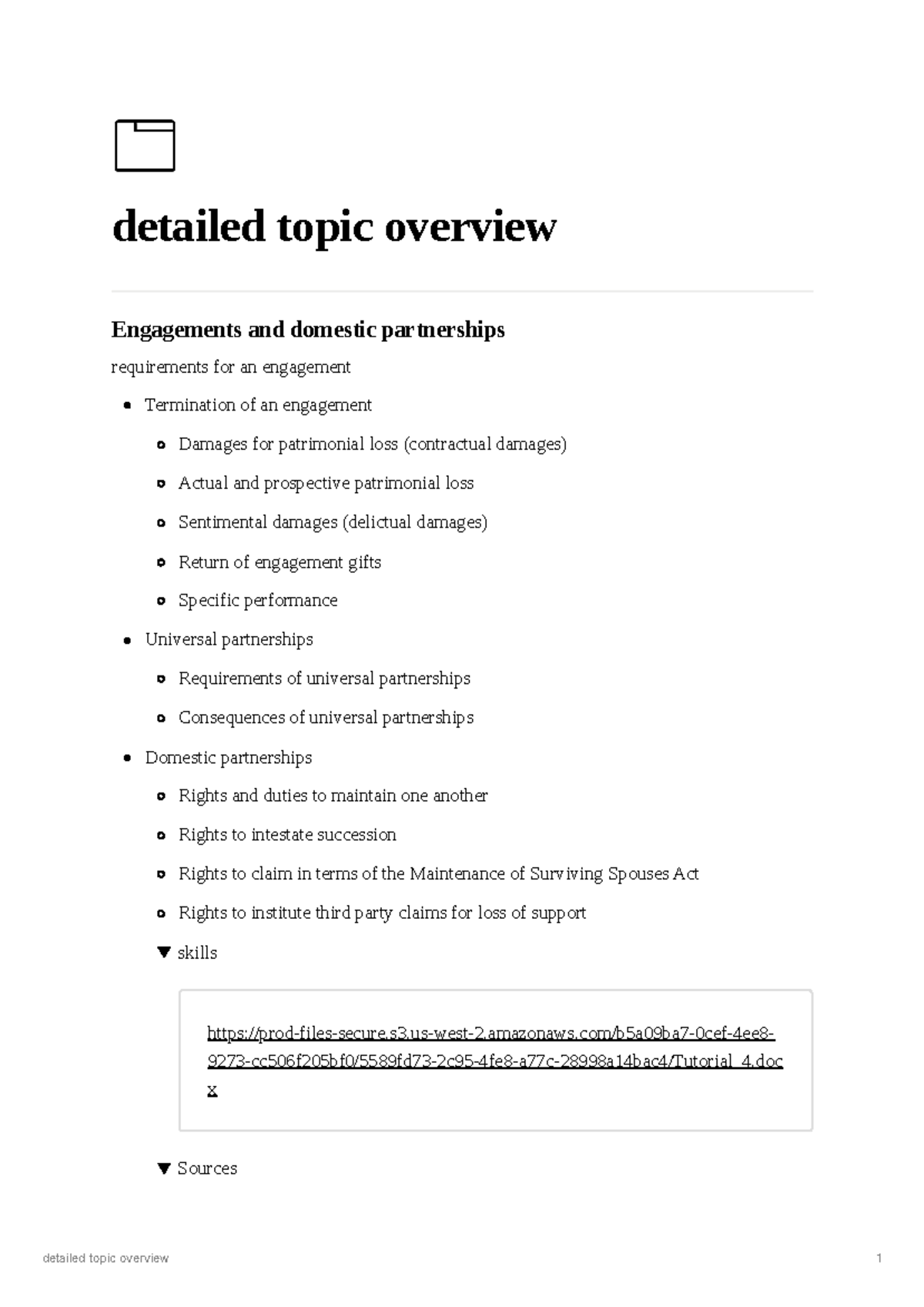 Topic 4 Breakdown - detailed topic overview 1 detailed topic overview ...