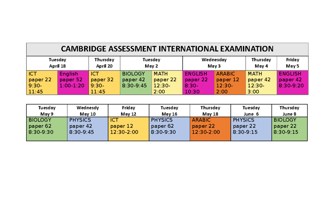 Cambridge Assessment International Examination - CAMBRIDGE ASSESSMENT ...