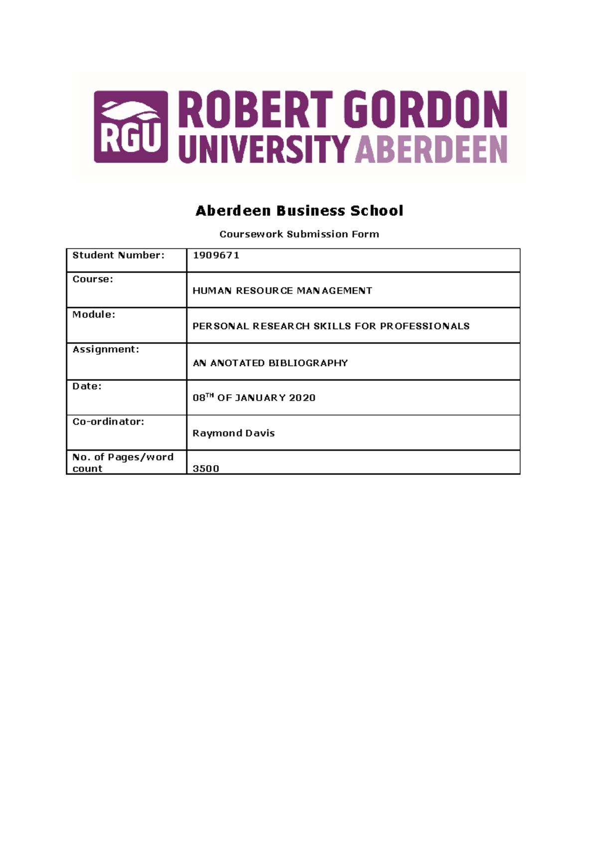 thesis submission aberdeen