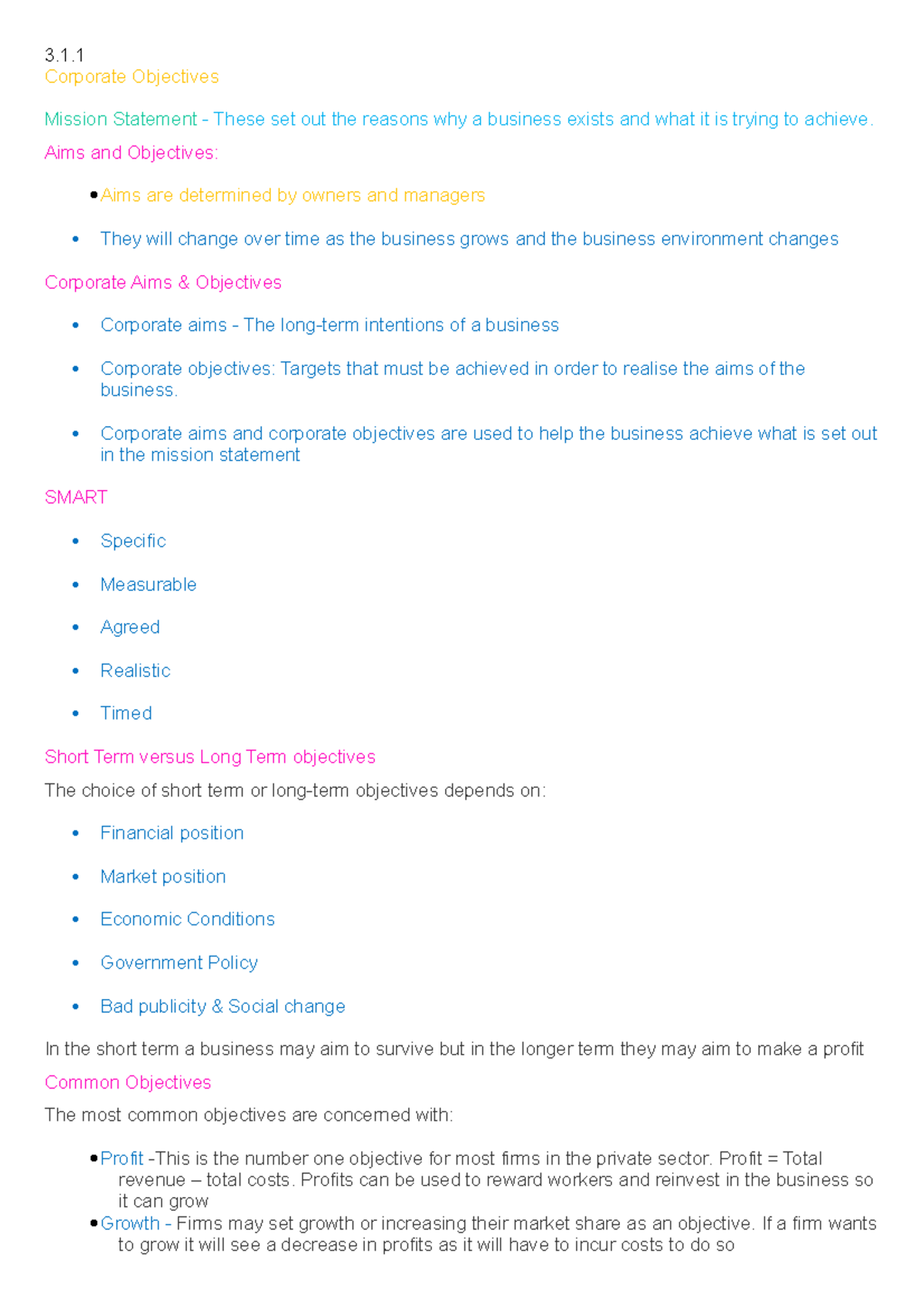 Edexcel A Level Business Theme 3