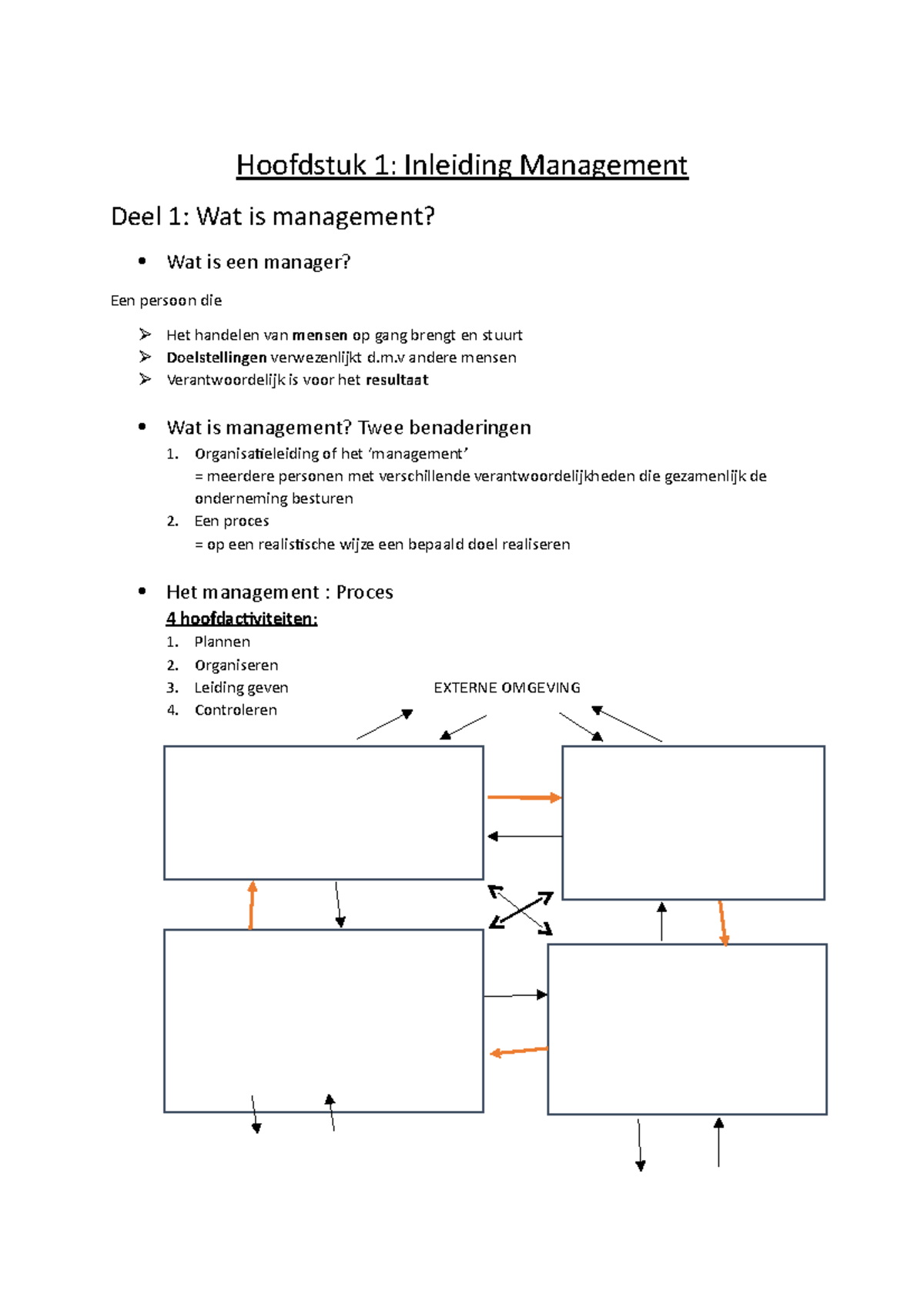 Riassunto 3 - Bedrijfsmanagement - Hoofdstuk 1: Inleiding Management ...