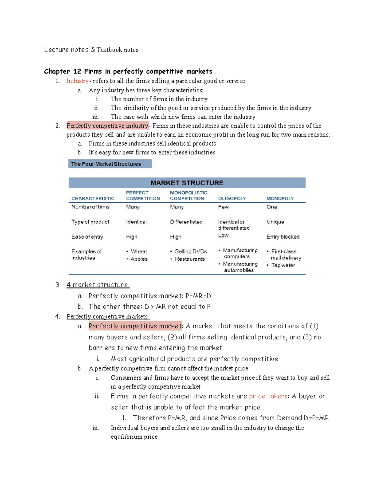Chapter 12- Baltrusaitiene’s Eco 001 Lecture notes & Textbook notes ...