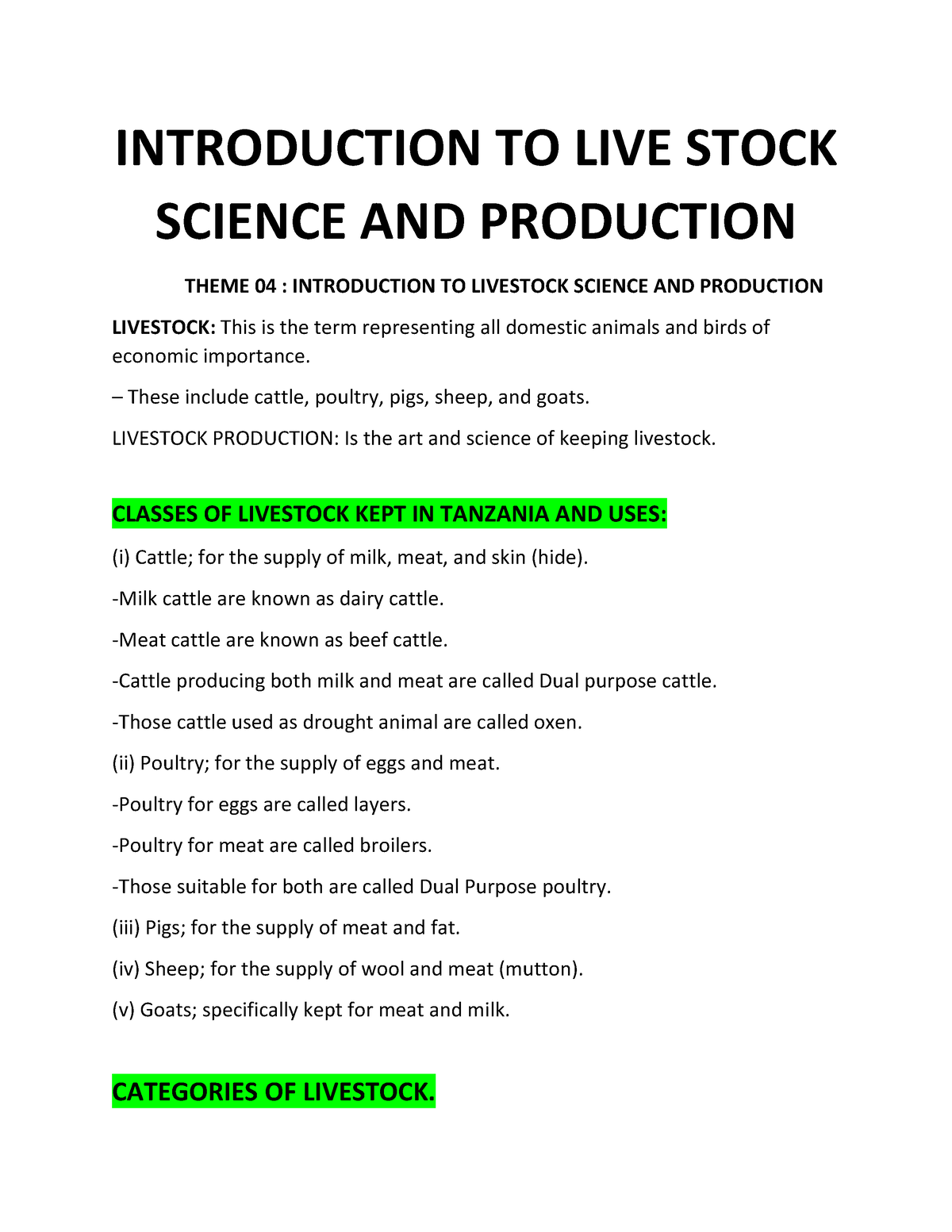 introduction-to-live-stock-science-and-production-agriulture-o-level