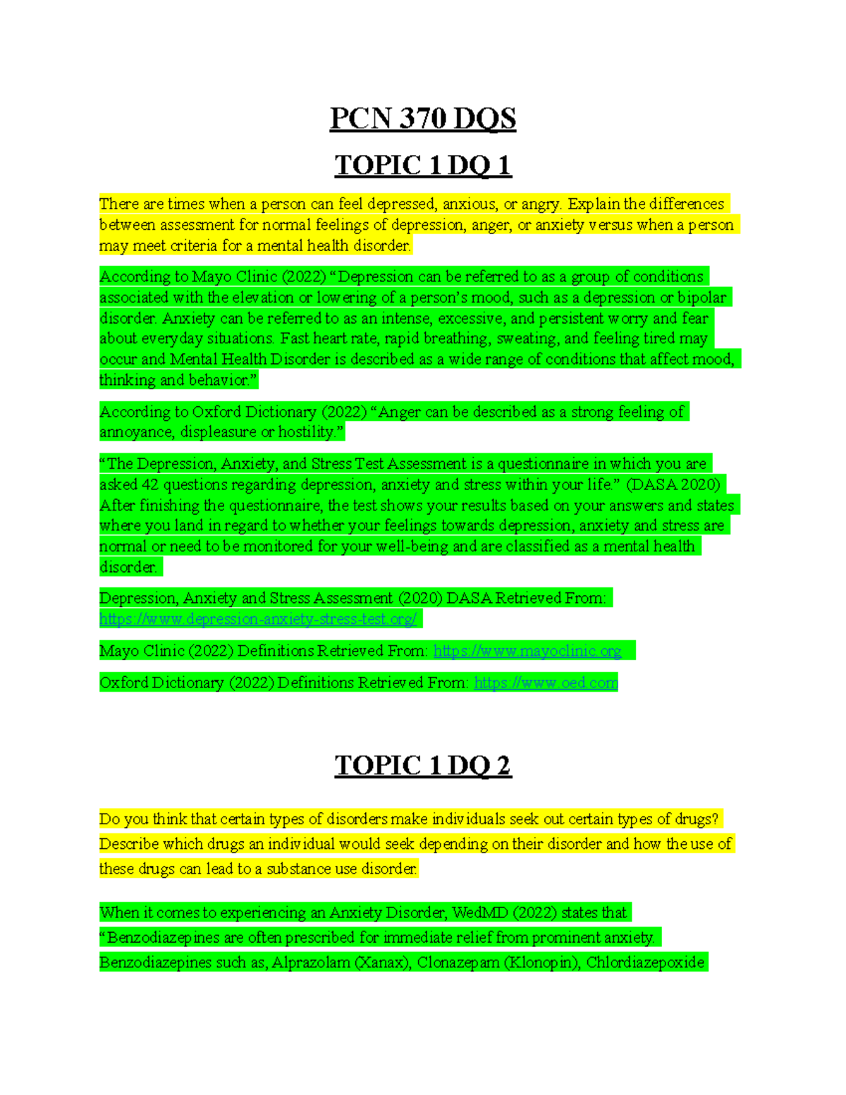 PCN 370 DQS Discussions PCN 370 DQS TOPIC 1 DQ 1 There Are Times 