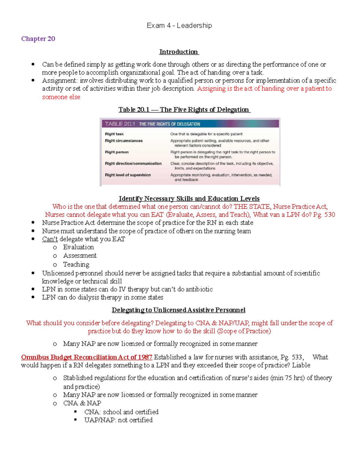 Exam 4 Leadership Sg - Exam 4 - Leadership Chapter 20 Introduction Can ...