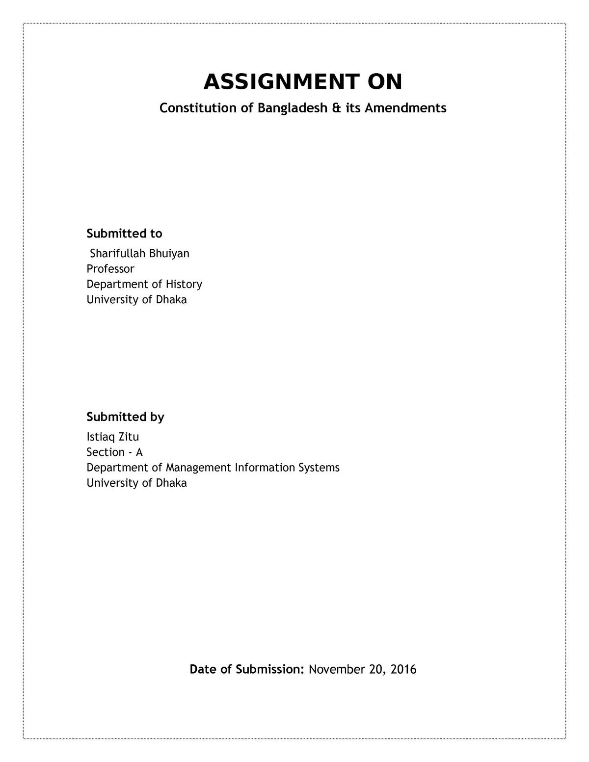 constitution-of-bd-assignment-on-constitution-of-bangladesh-its