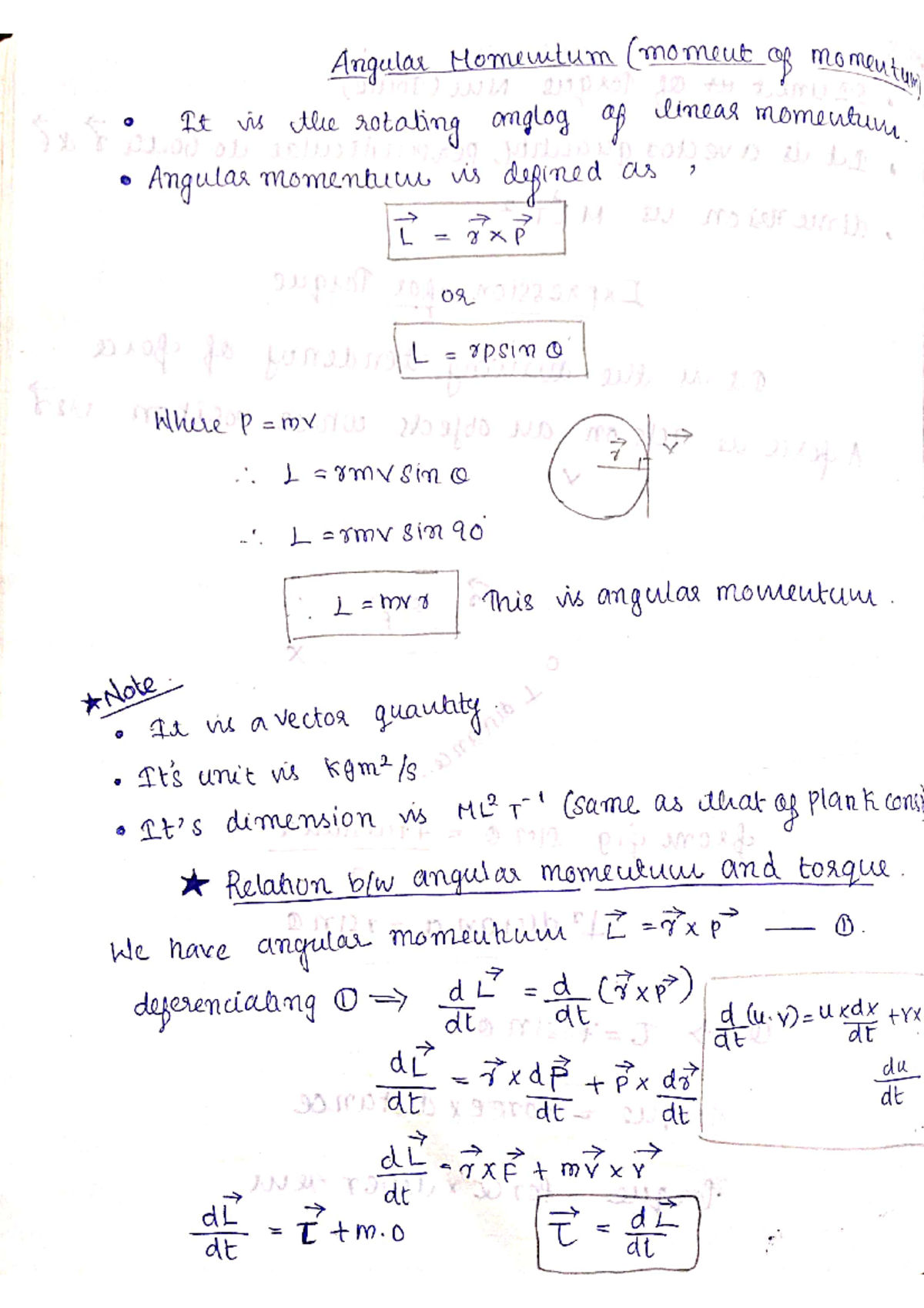 Angular Momentum - Engineering Physics A - Studocu