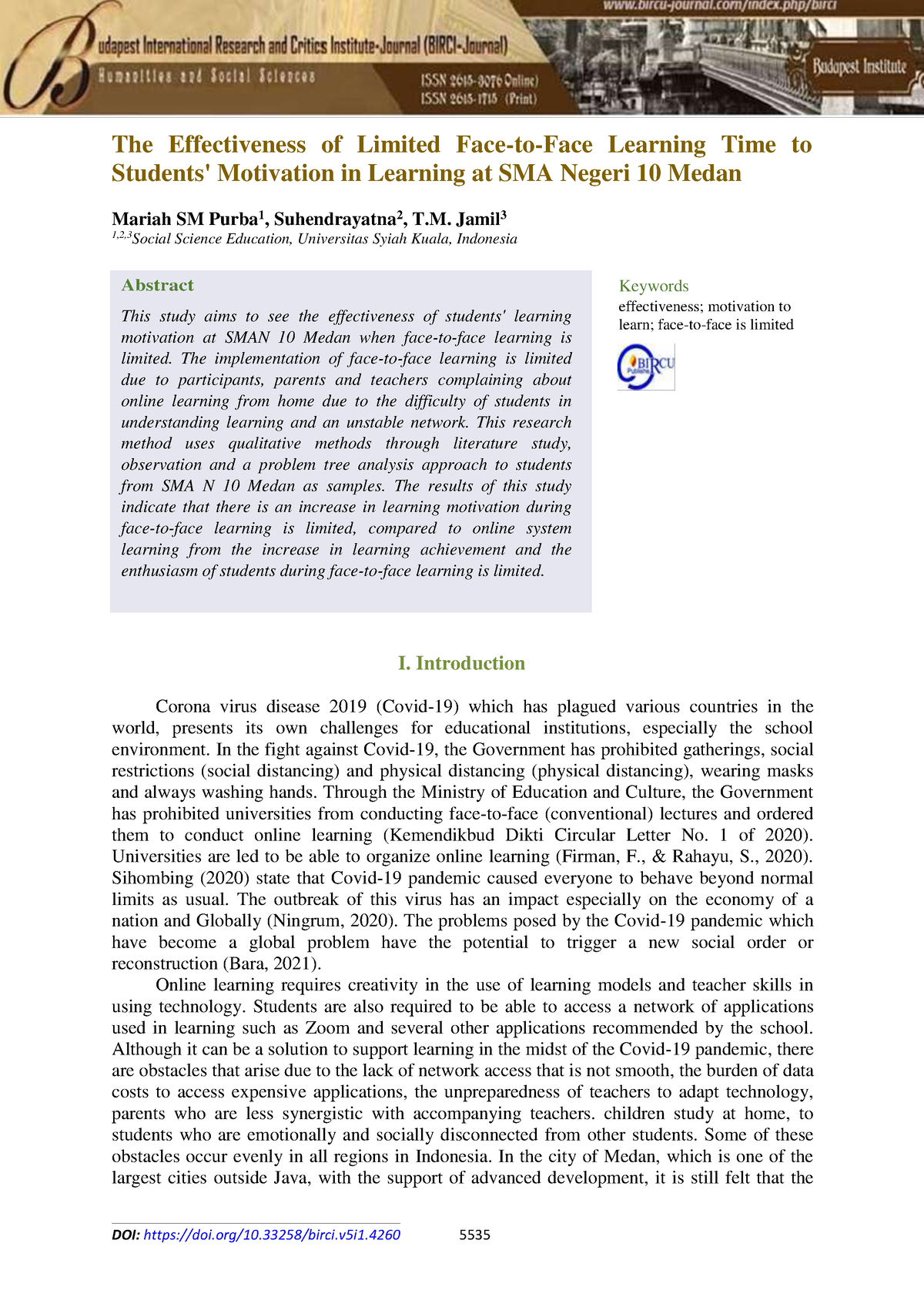 4260 12171 1 PB - Memorandum. - DOI: Doi/10.33258/birci.v5i1.4260 5535 ...