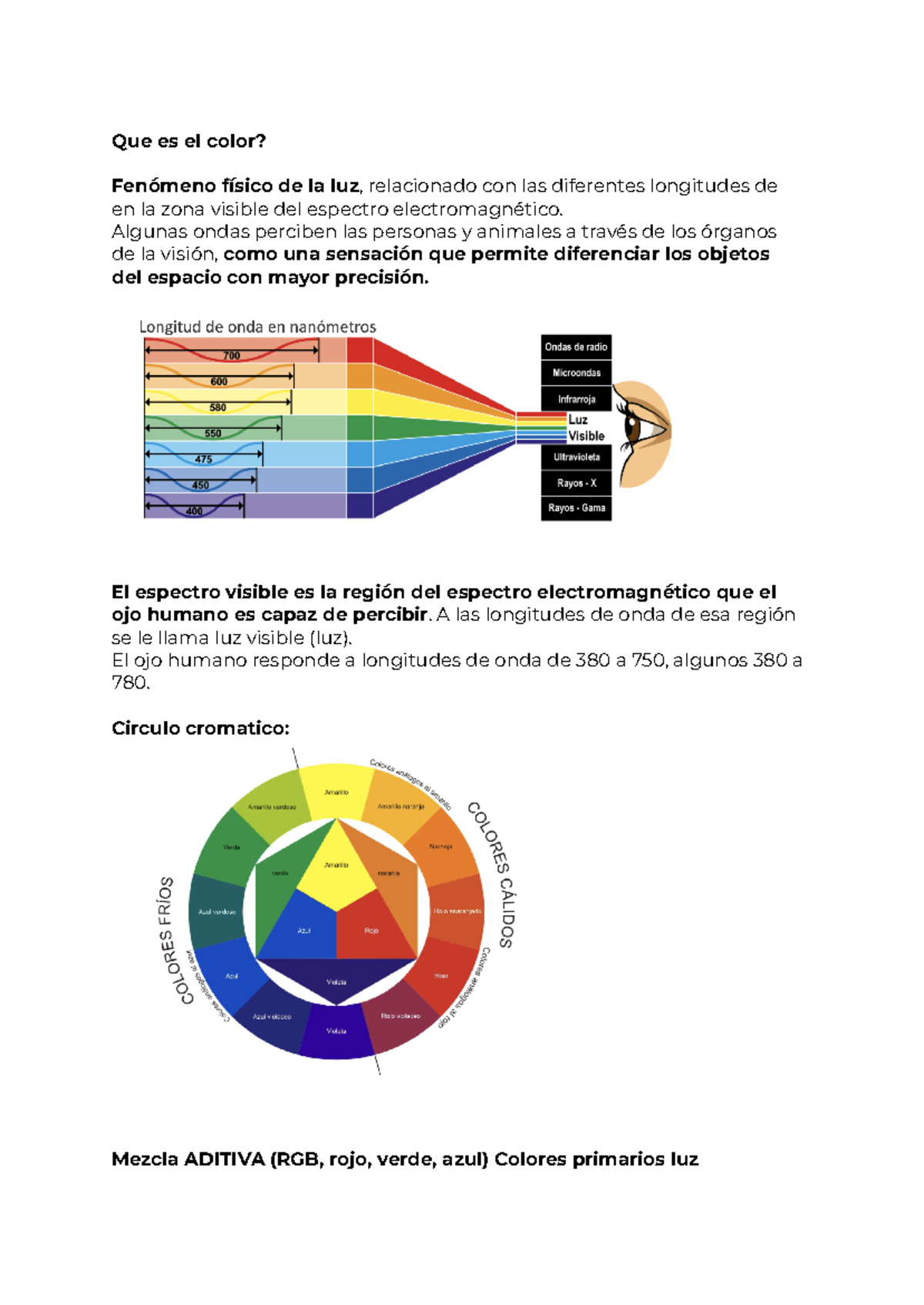 Tecnologia parcial - Que es el color? Fenómeno físico de la luz ...
