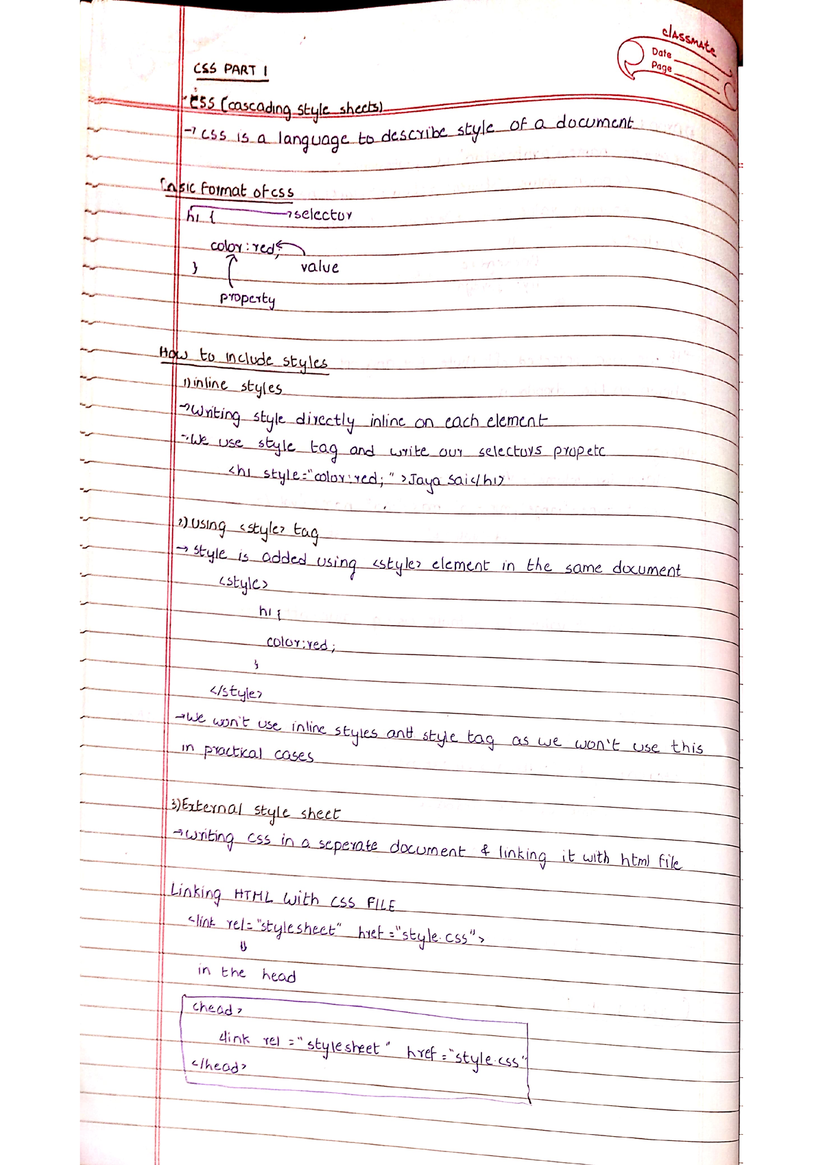 Css Notes - B.Tech CSE (2nd Year) - Studocu