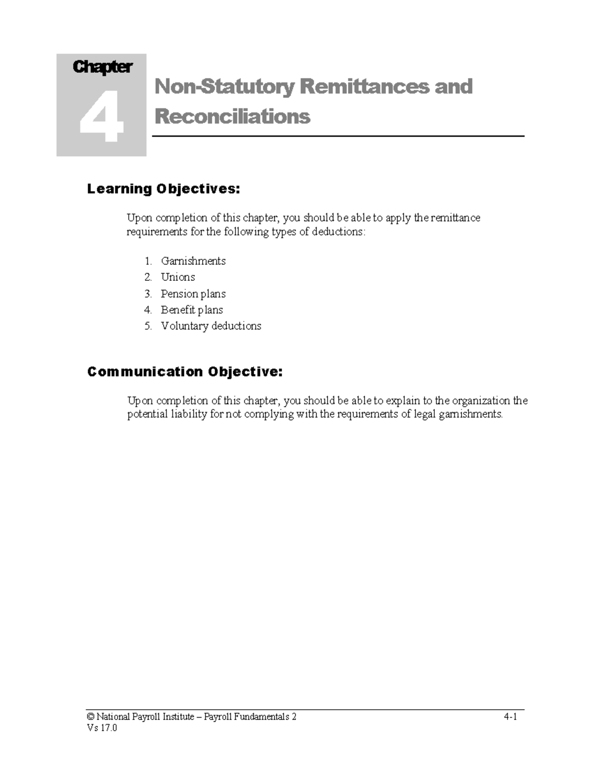 2023 PF2 Chapter 4 Nonstatutory remittances © National Payroll