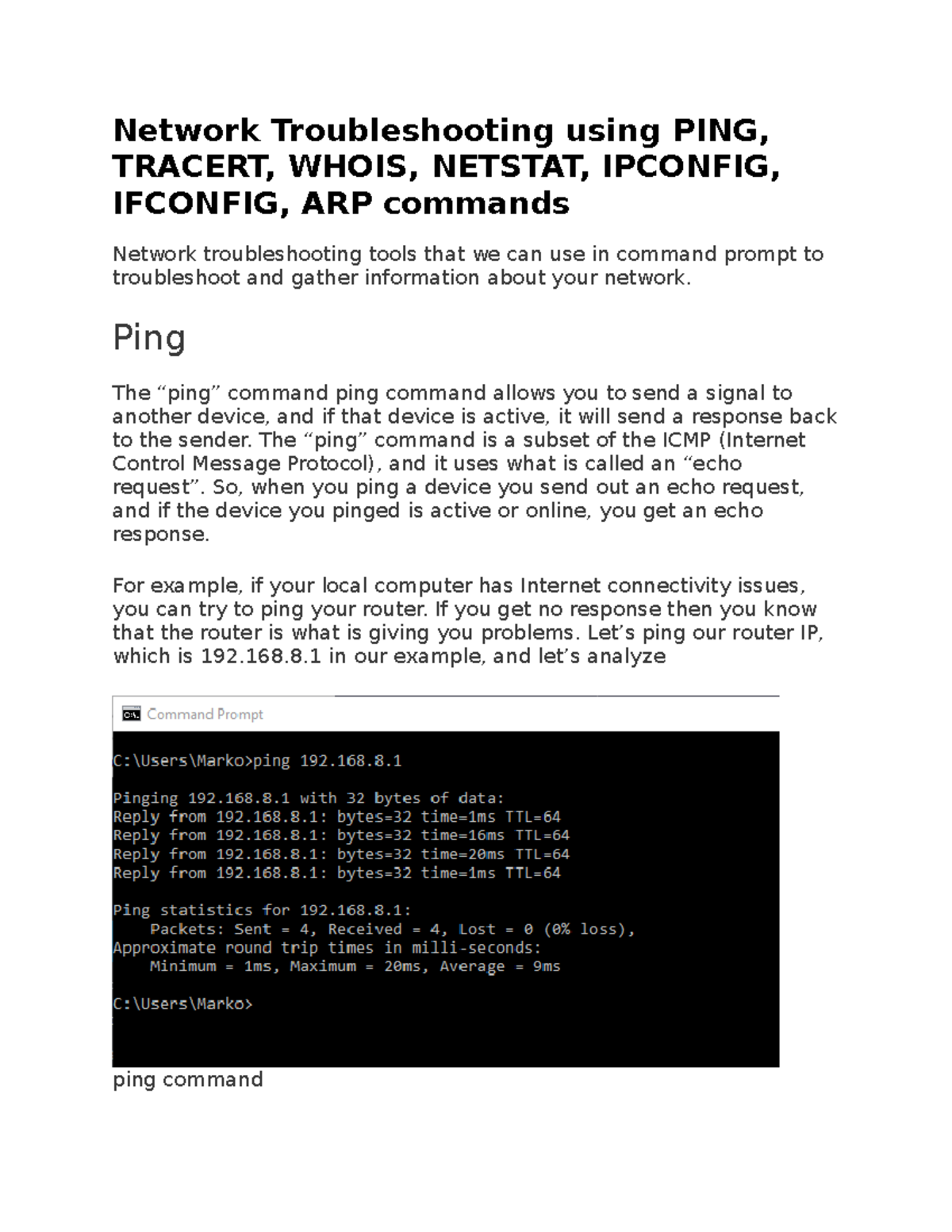 Network Tools - Shhdhdjjd - Network Troubleshooting using PING, TRACERT ...