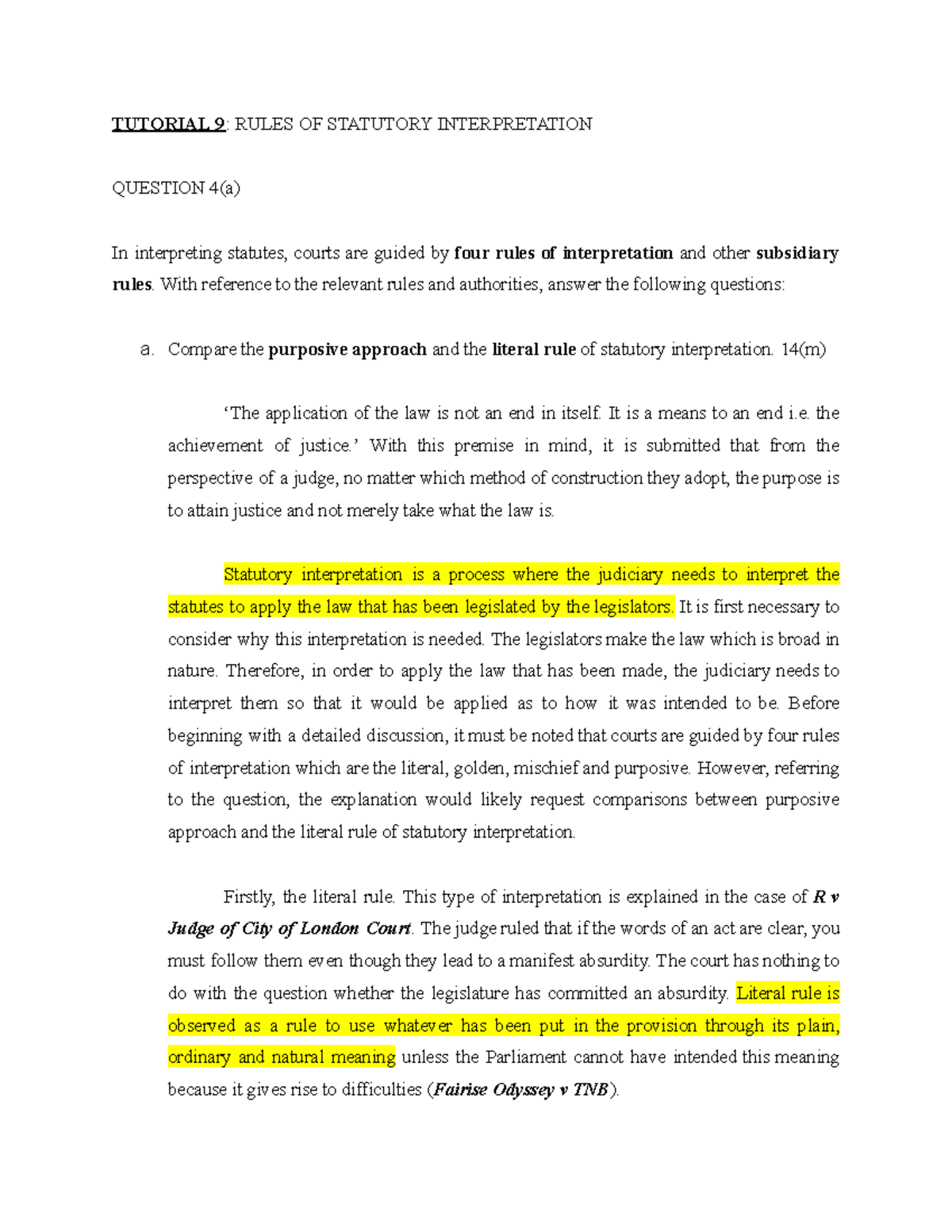 Statutory Interpretation Tutorial Mls Tutorial 9 Rules Of Statutory Statutory Interpretation Tutorial Mls Tutorial 9 Rules Of Statutory