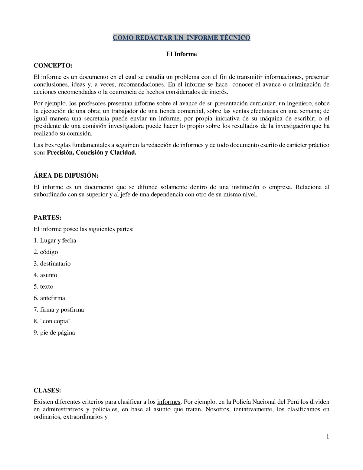 S08 ¿CÓMO Redactar UN Informe Técnico - COMO REDACTAR UN INFORME ...