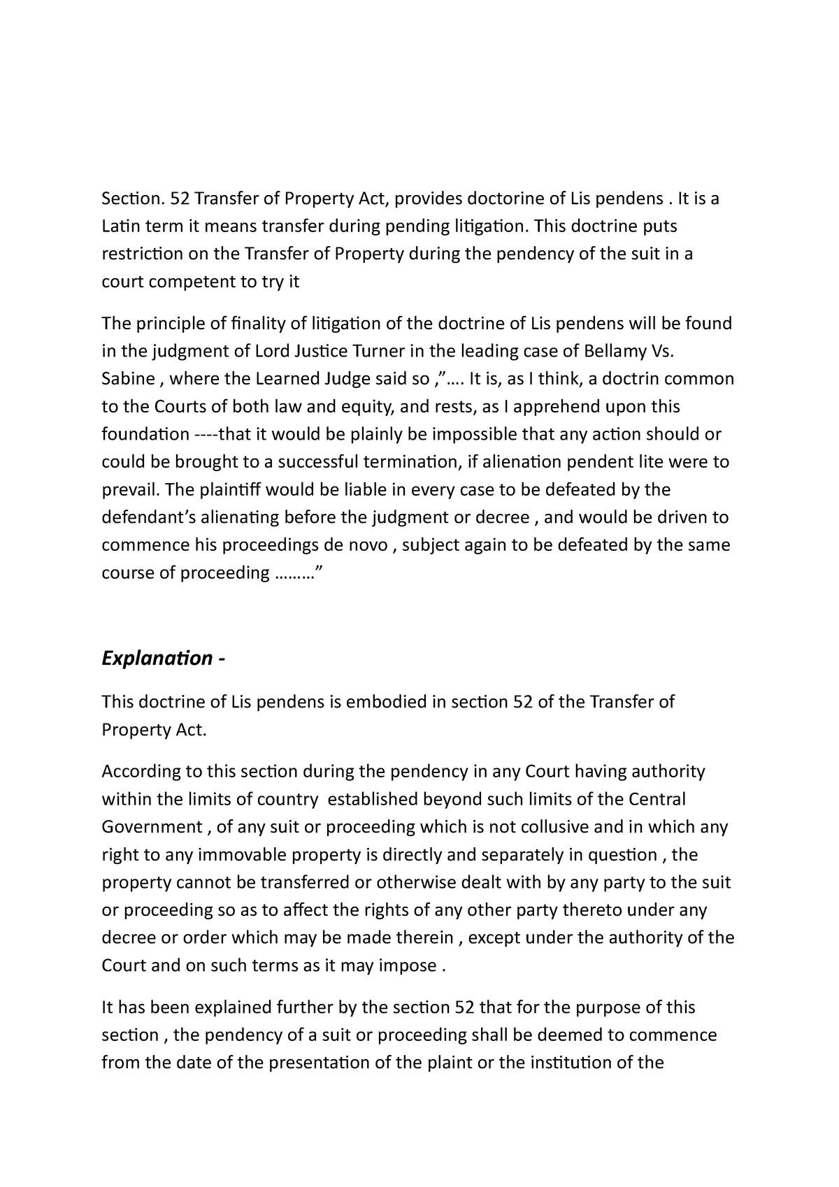 doctrine of lis pendens pdf