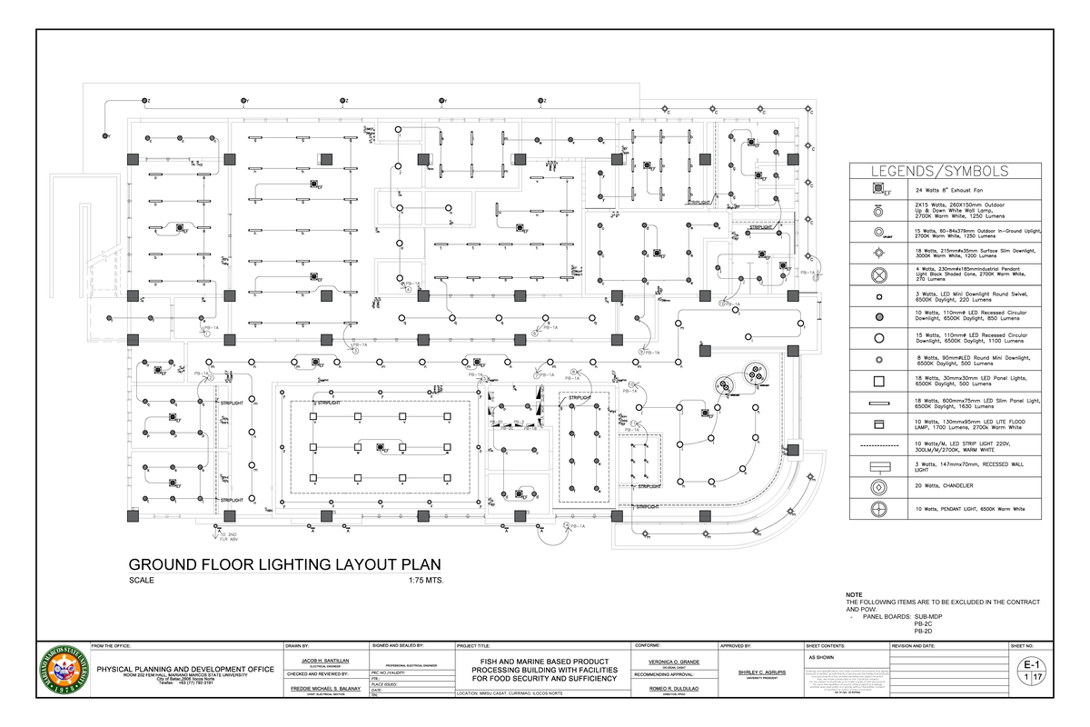Fish and Marine Based Product Processing - GROUND FLOOR LIGHTING LAYOUT ...