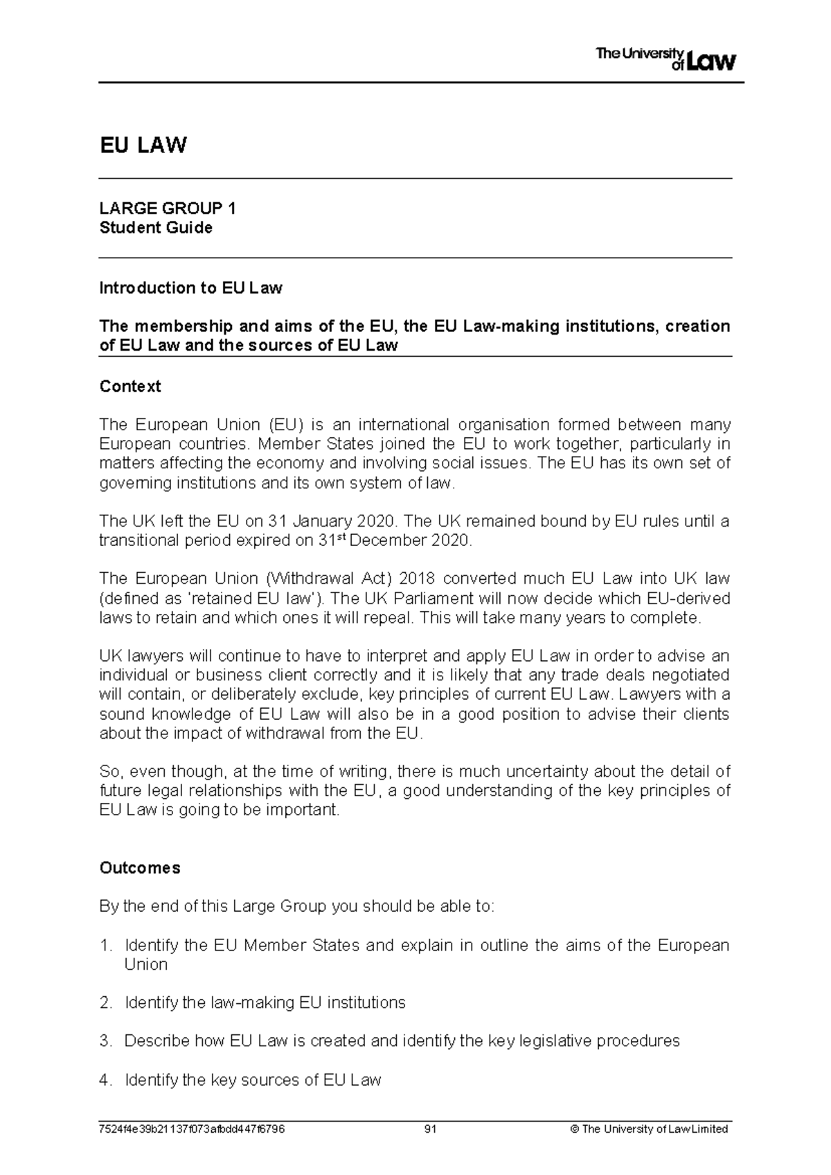 2223 eu lg01 ce01 student guide v2 - EU LAW LARGE GROUP 1 Student Guide ...
