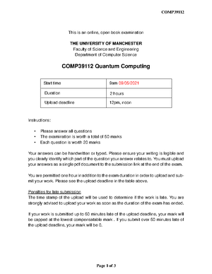 Quantum Computing Notes - R. Banach, Computer Science Department ...