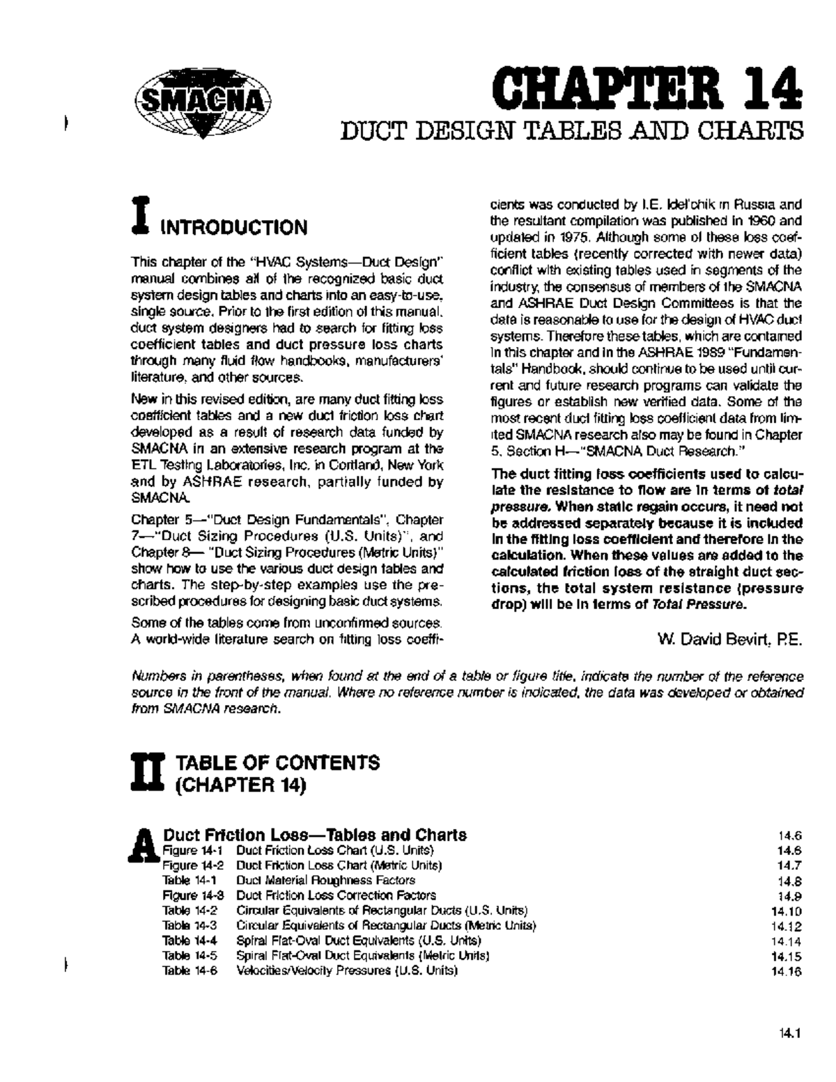 Tablas Smacna ductos aire - CHAPTER 14 DUCT DESIGN TABLES AND CHARTS I ...