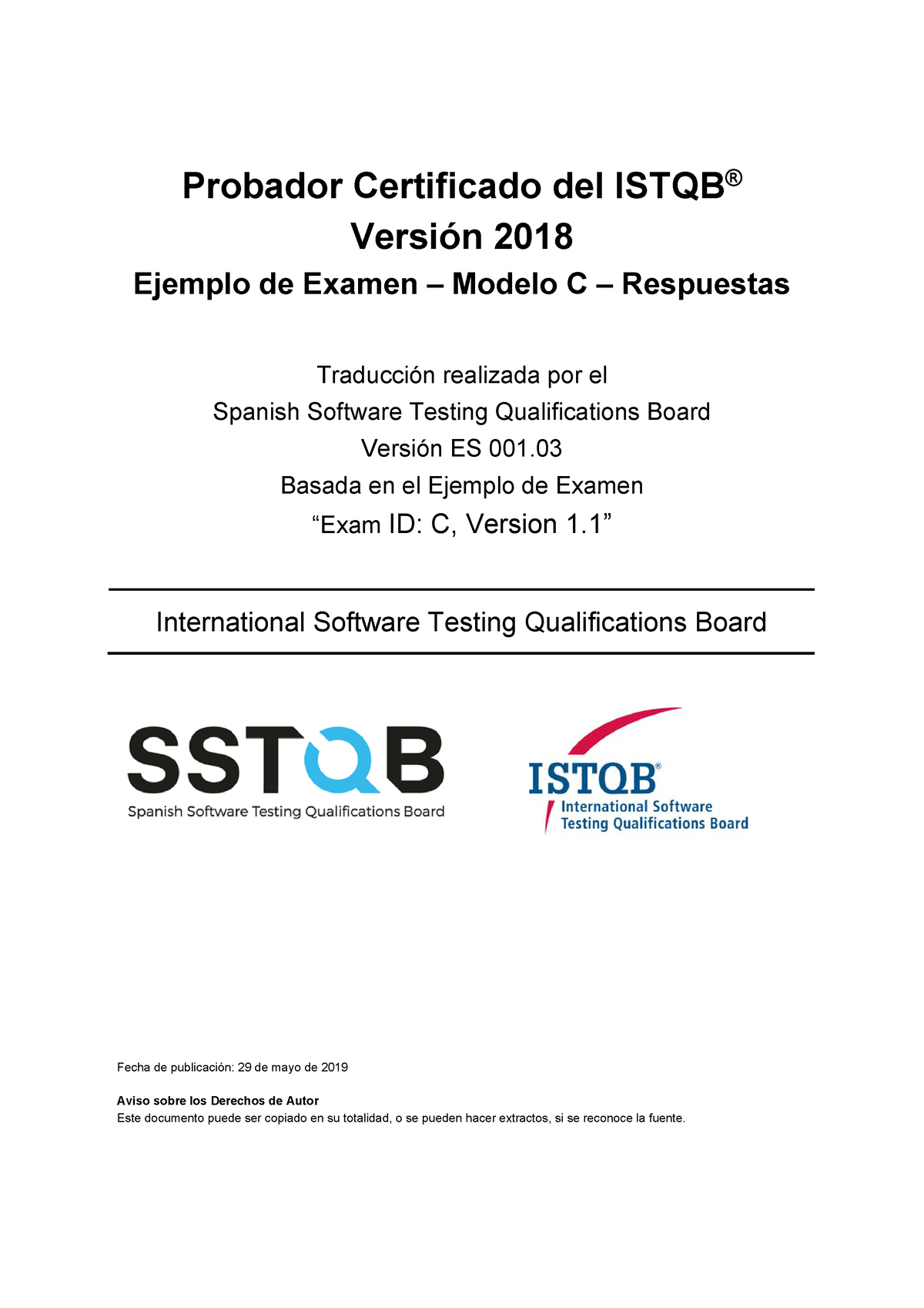 CTFL-2018-ES- Ejemplo DE Examen- Respuestas- Modelo C-V001 - Probador ...