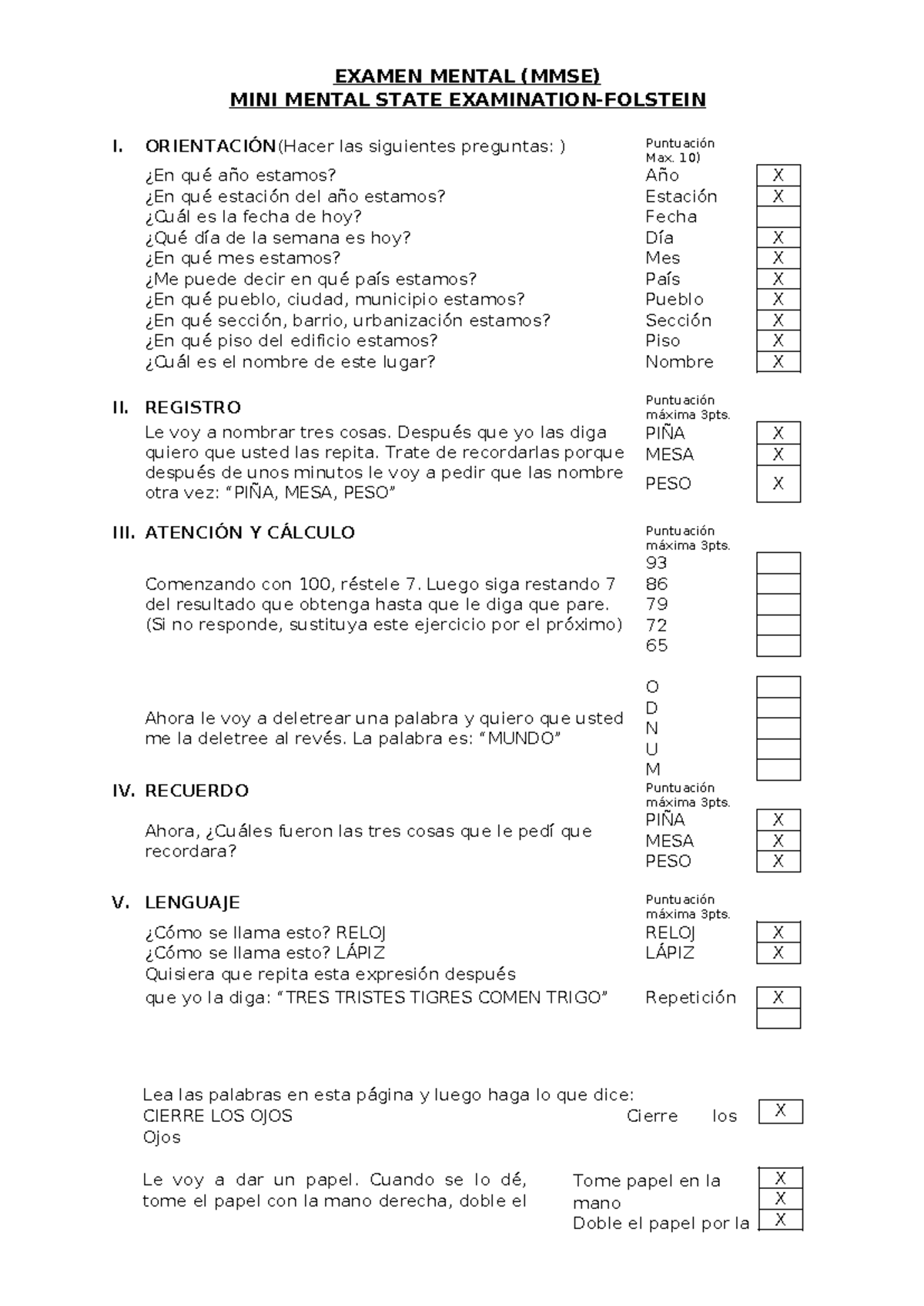 Examen-Mental-de-Folstein Psicofisiologia Teoria - EXAMEN MENTAL (MMSE ...