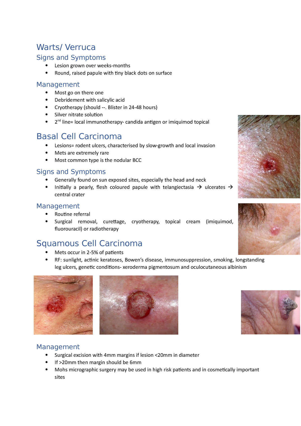 Warts, BCC, SCC, melanoma - Warts/ Verruca Signs and Symptoms Lesion ...
