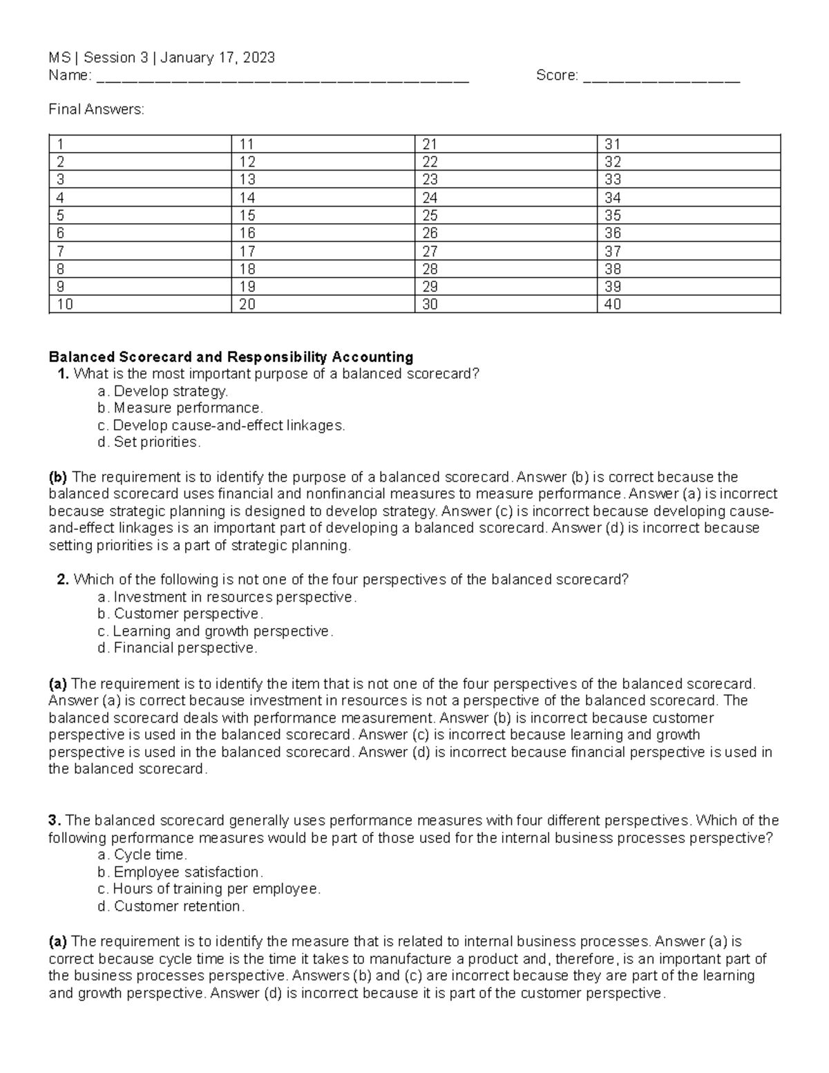MS-3 AK - MS | Session 3 | January 17, 2023 Name