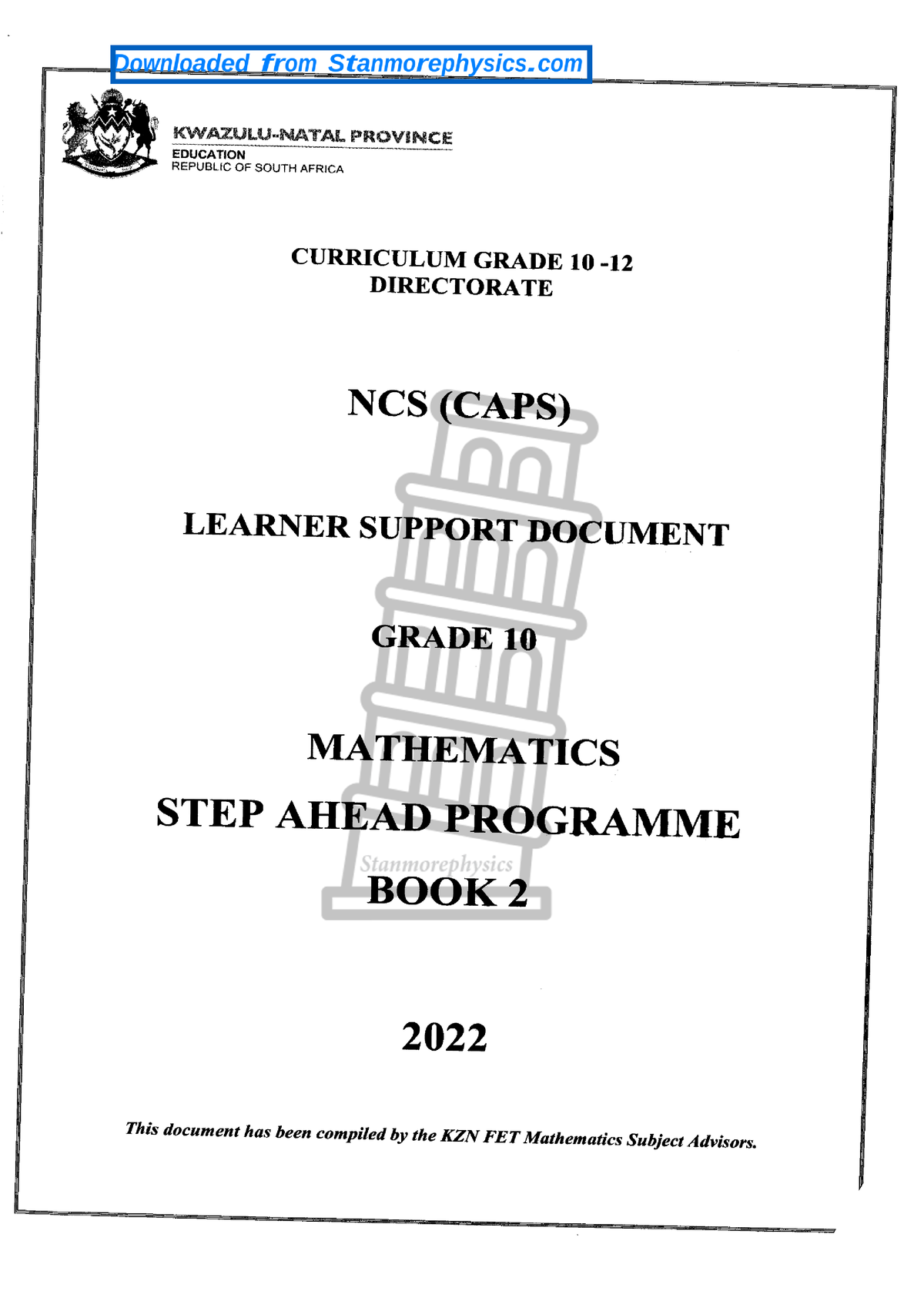 Step Ahead Maths Grade 10 Learner Support 2022 Book 2 - MAT3701 - Studocu