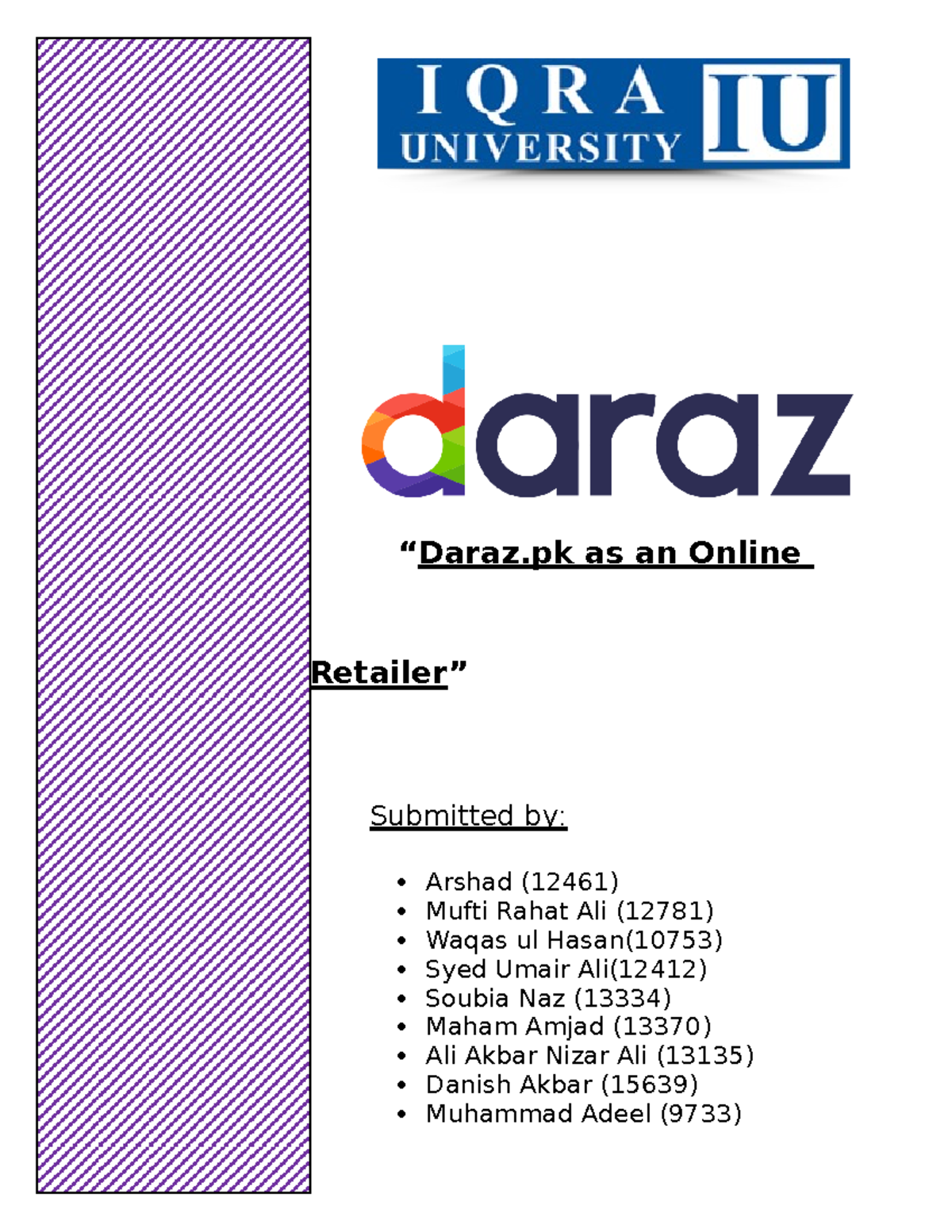 DCM Assignment - Online shopping is the growing industry in Pakistan ...
