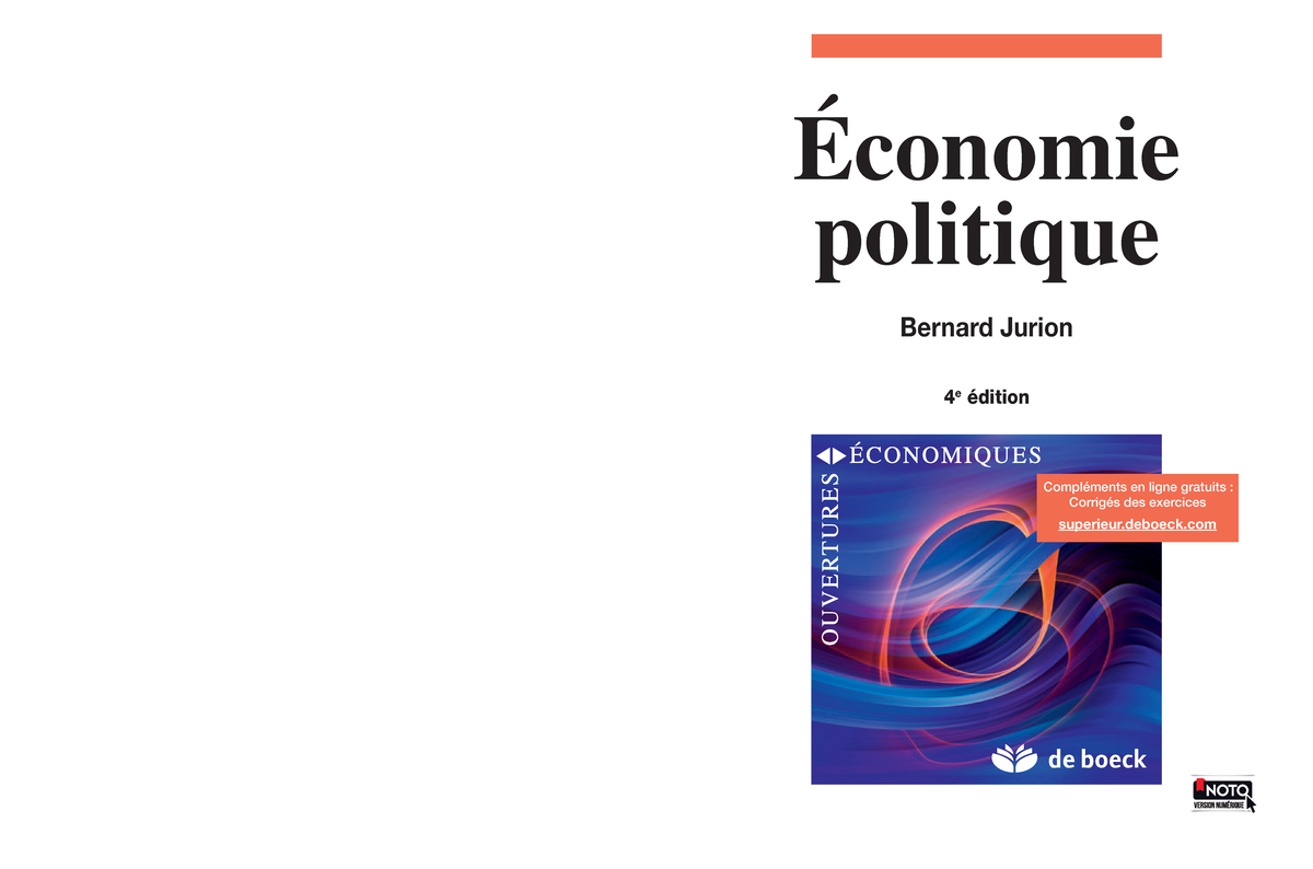 Fascicules D' Economie Politique - Économie Politique B. Jurion ...