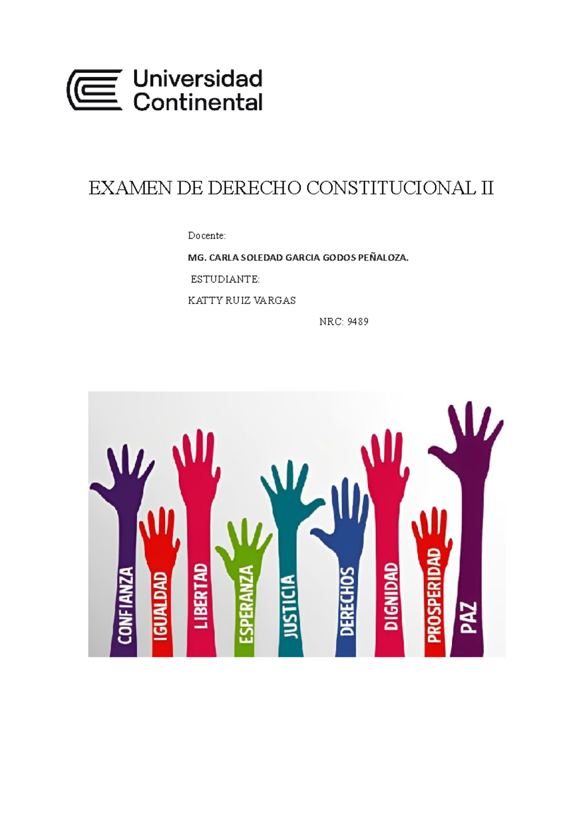 Examen Final DE Derecho Constitucional II Katty 24 DE Febrero 2024 ...