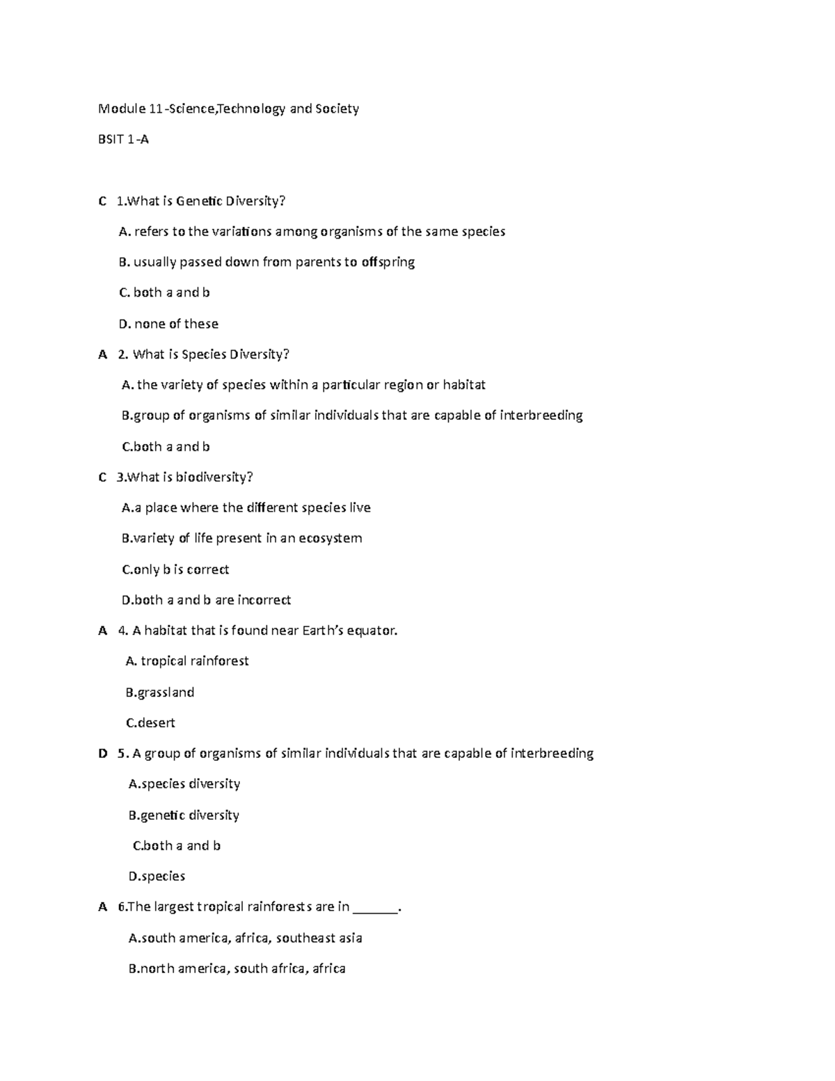 Sts module 11 questioner - Module 11-Science,Technology and Society ...