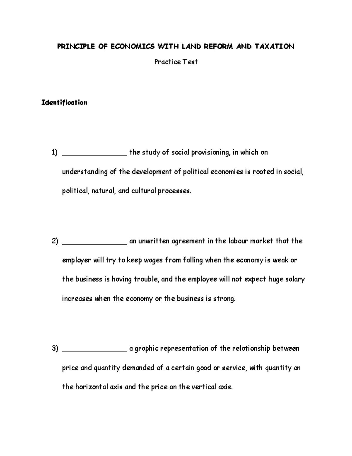 Principle OF Economics WITH LAND Reform AND Taxation PRINCIPLE OF