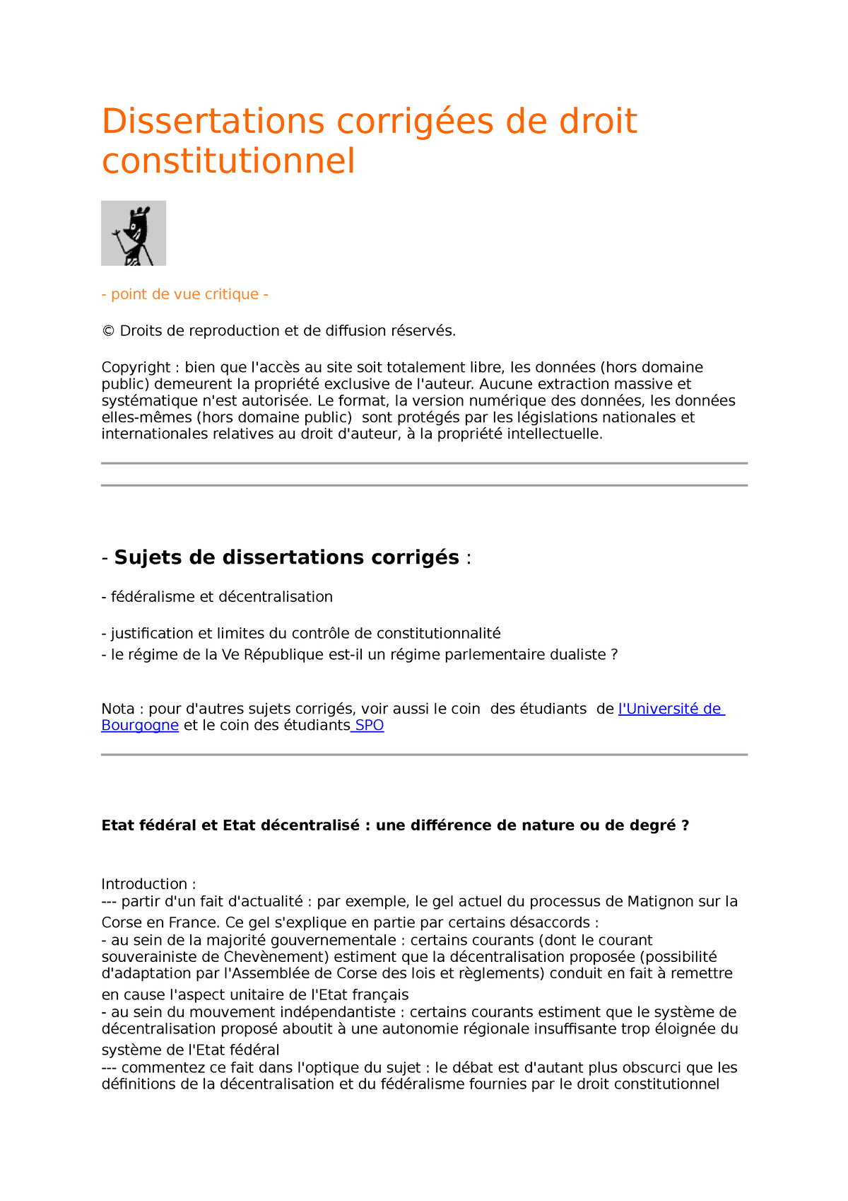 le droit constitutionnel dissertation juridique