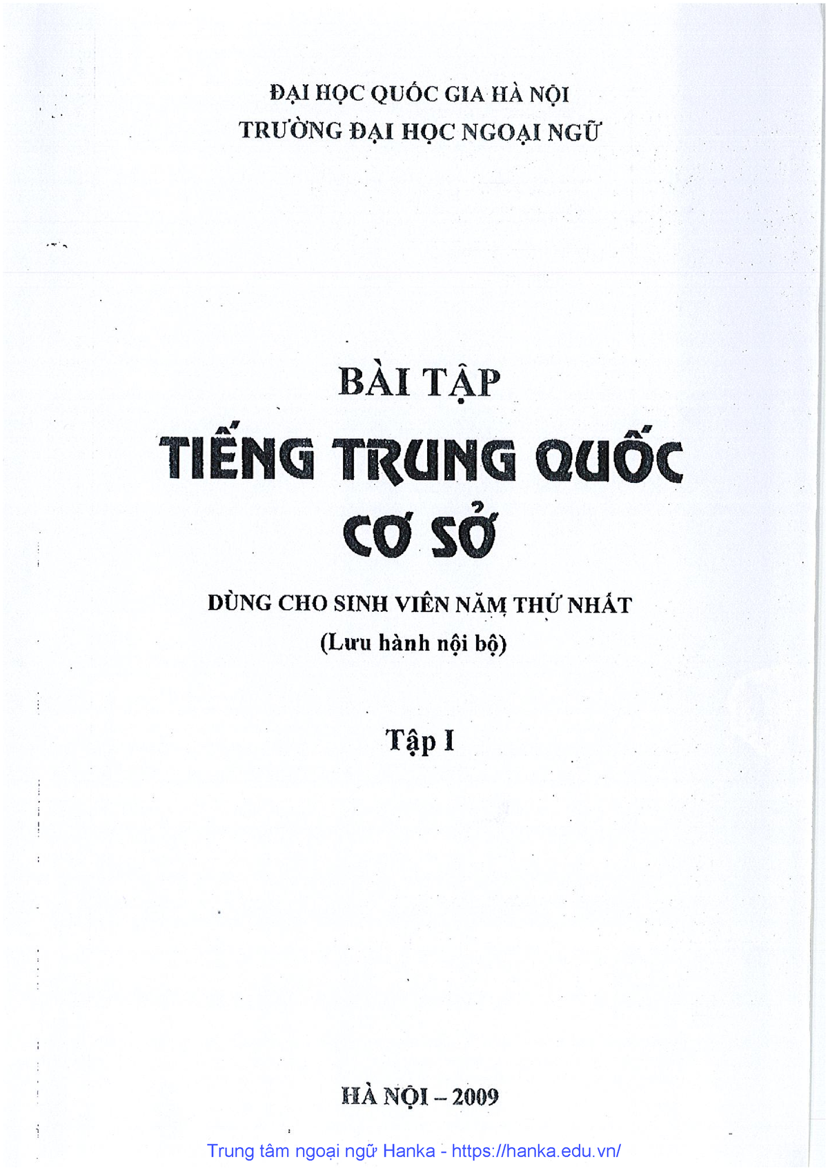 Bài tập tiếng Trung cơ sở tập 1 - Course is required - Studocu