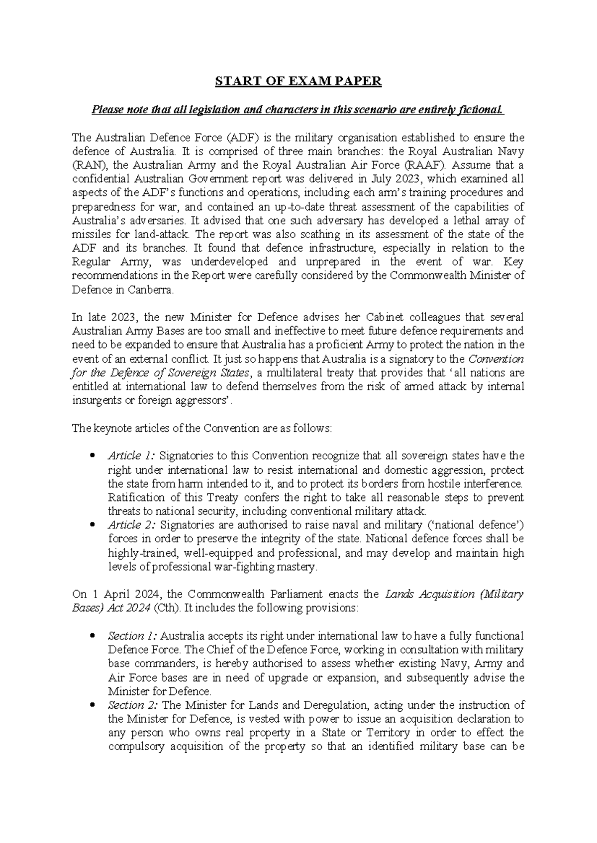 Constitutional LAW EXAM S1 2024-1-2 (1) - START OF EXAM PAPER Please ...