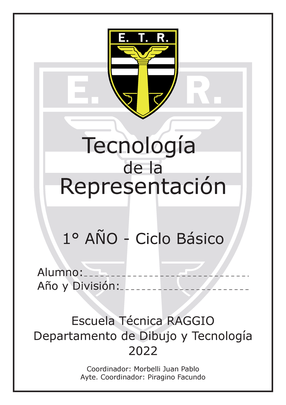 Cuadernillo 1 - No Se - TecnologÌa De La RepresentaciÛn 1∞ A—O - Ciclo ...