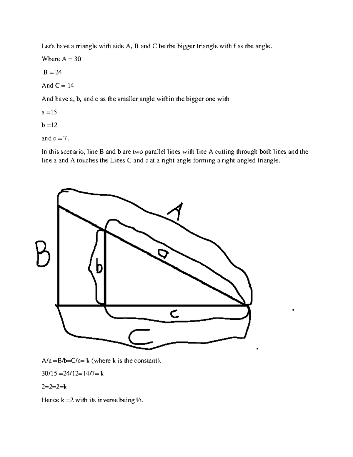 Considering A Triangle With Three Sides A - Let's Have A Triangle With ...