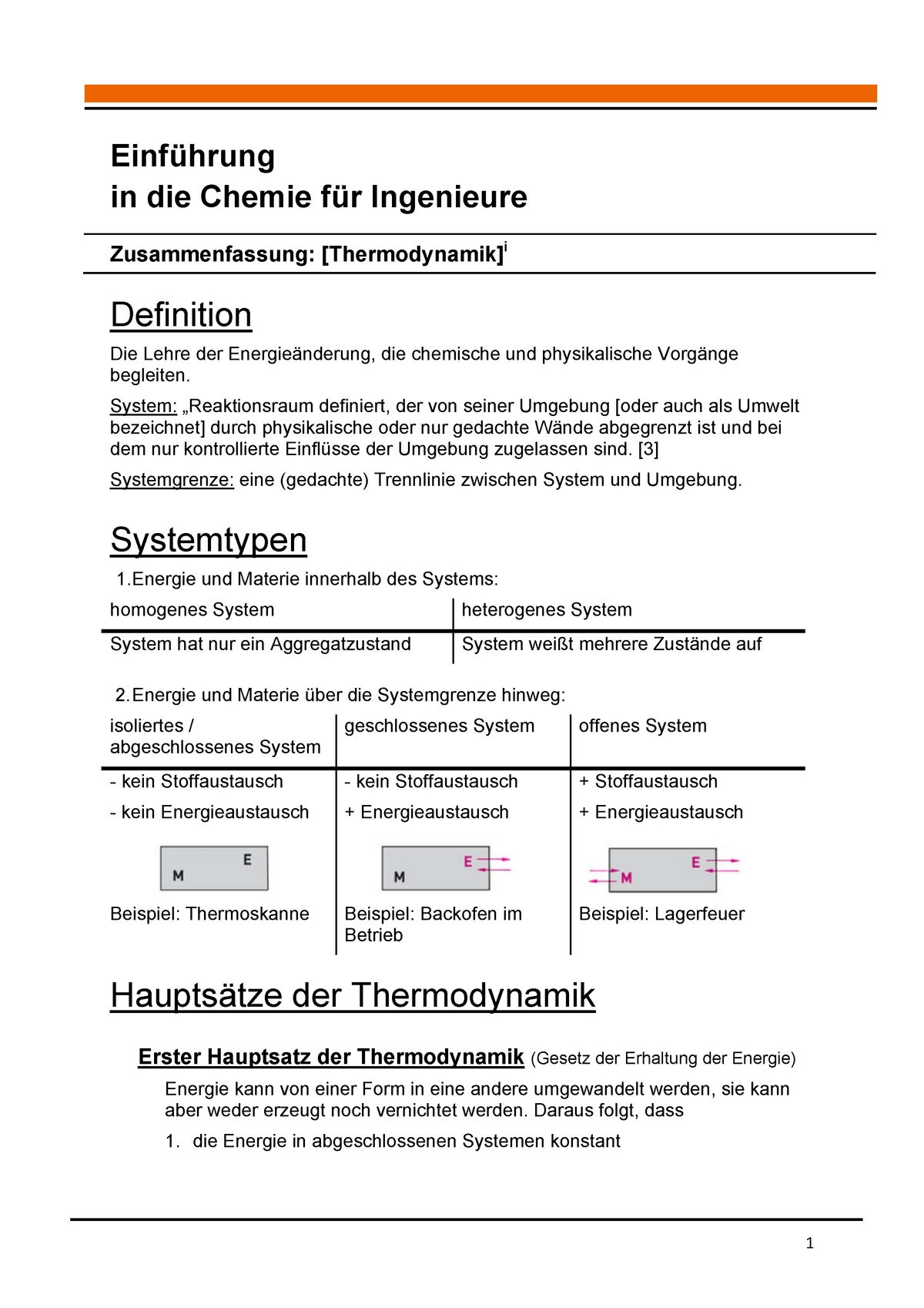 Merkblatt Thermodynamik Studocu