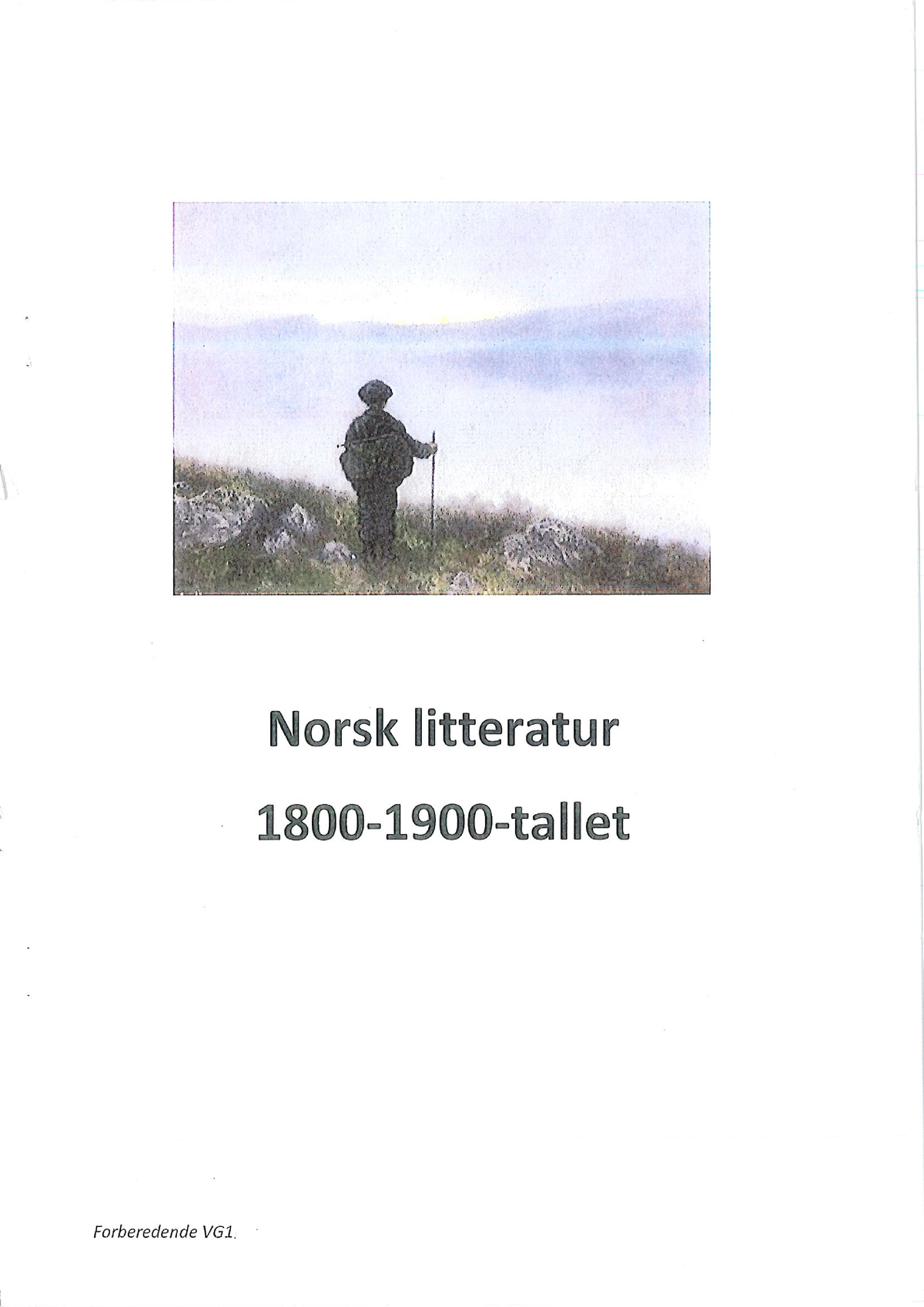 Norsk Litteratur 1800-1900-tallet - NOR1300 - Studocu