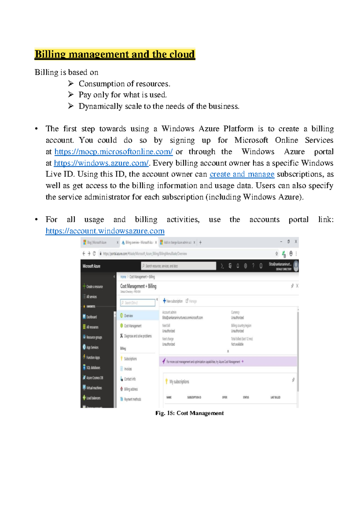 Billing management and the cloud - Billing management and the cloud ...