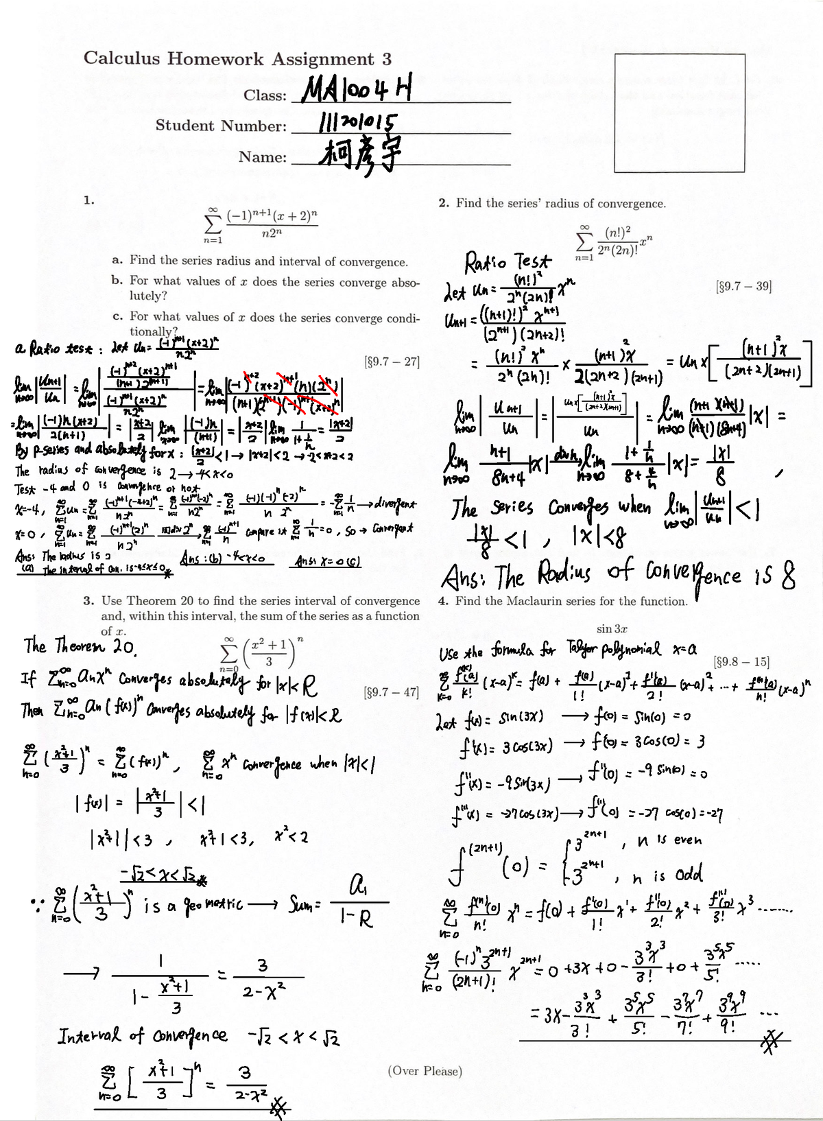 day 44 homework calculus