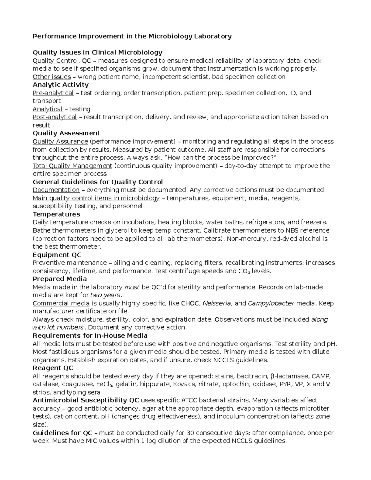 Exam 4b - Exam 4b - Performance Improvement In The Microbiology ...