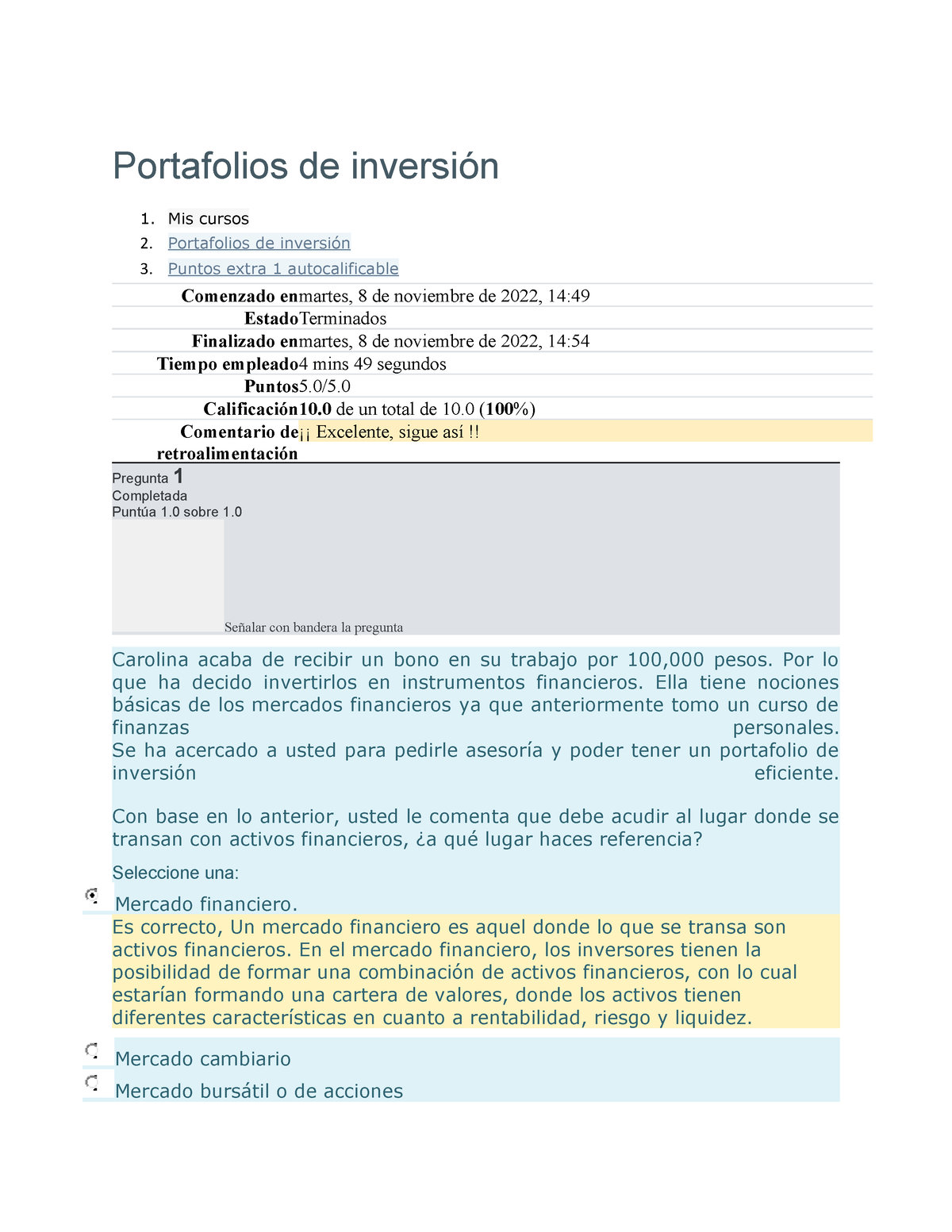 Examen P E - Portafolios De Inversión Mis Cursos Portafolios De ...