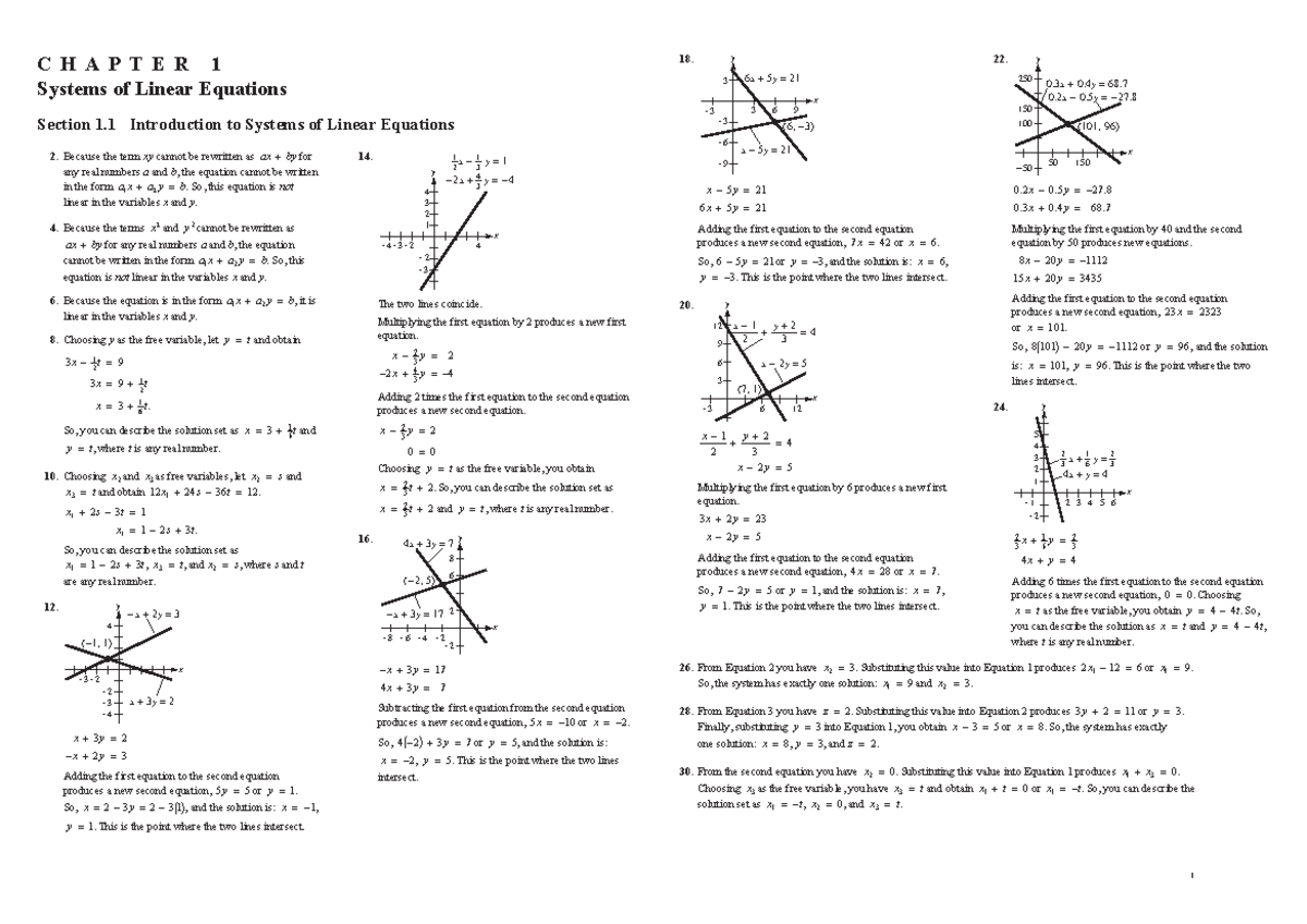 Solution Ch 1 double C H A P T E R 1 Systems of