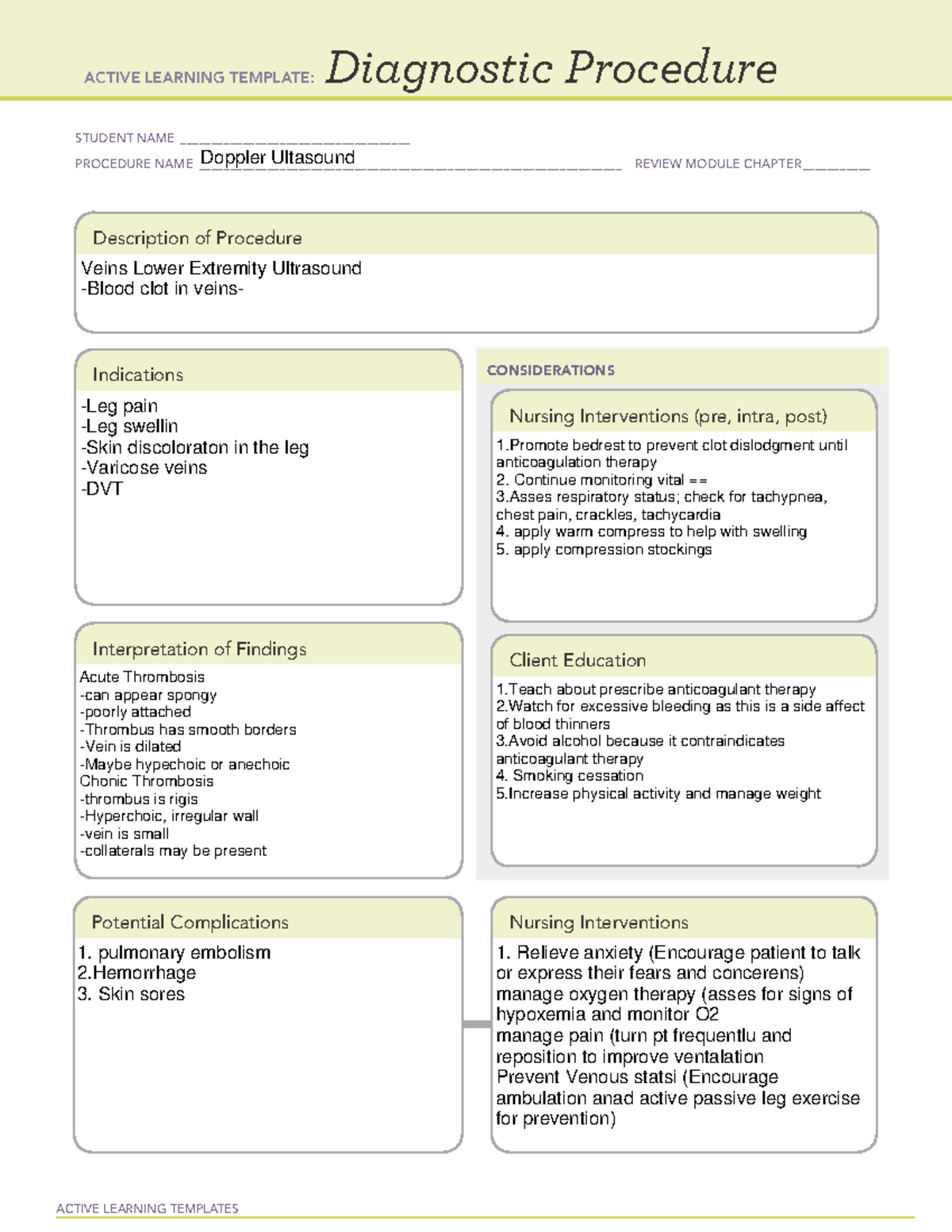 Caitlin Keiht Diagnostic procedure 10-26-22 - ACTIVE LEARNING TEMPLATES ...