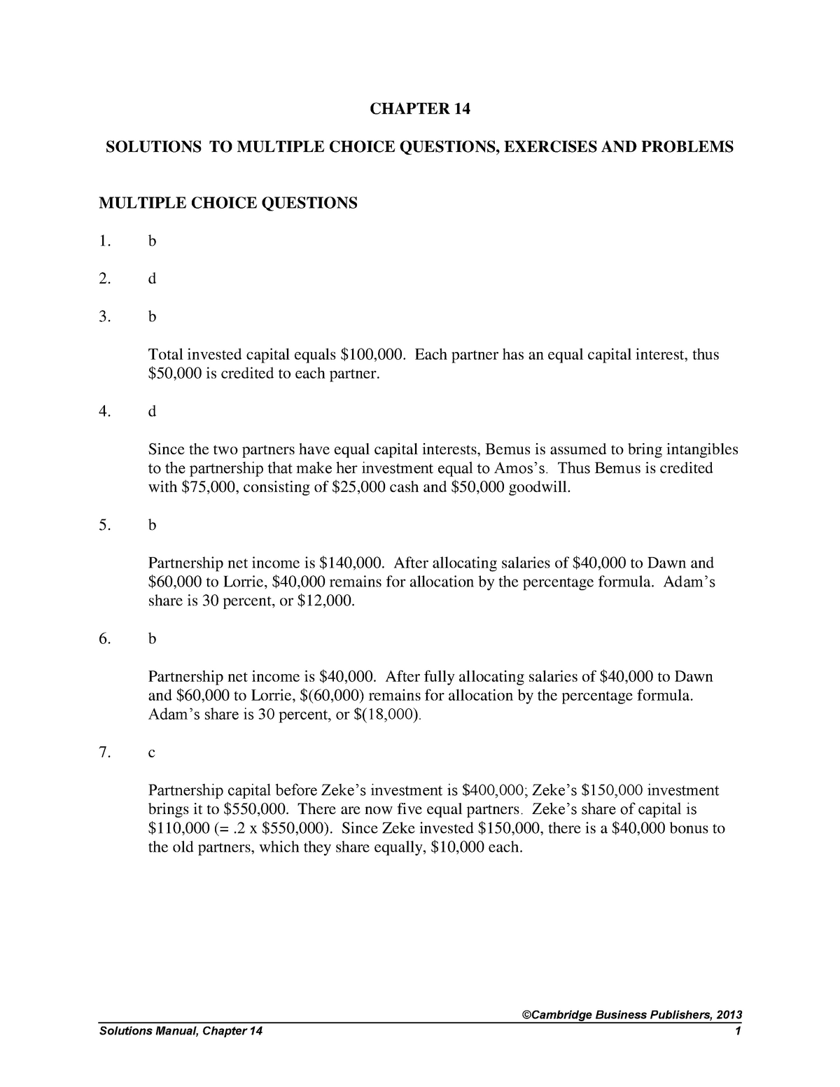 Solution Manual Advanced Accounting 2nd Hamlen Ch14 Studocu