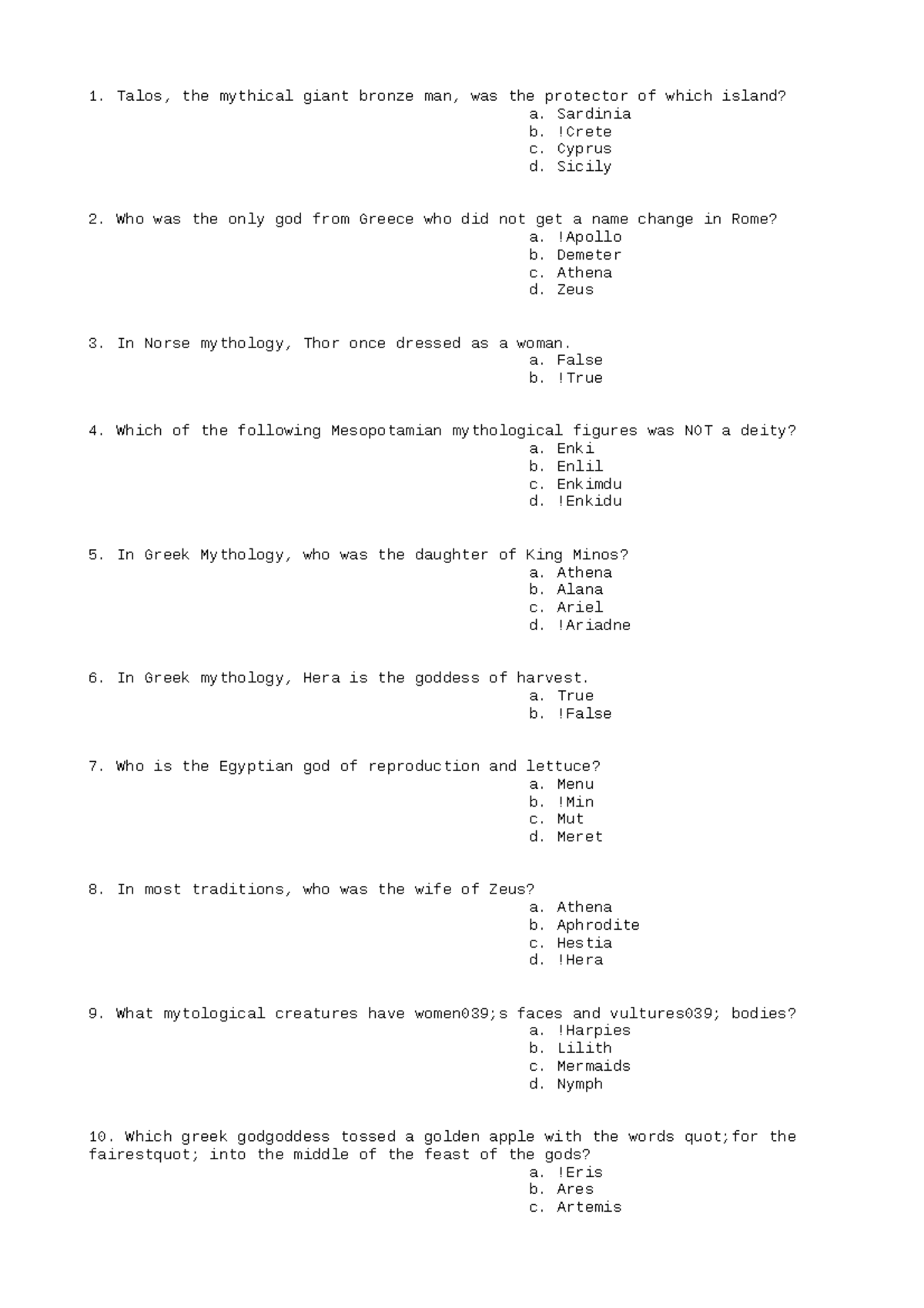 BMED167 Cheat Sheet 2 - fsfsf - Talos, the mythical giant bronze man ...
