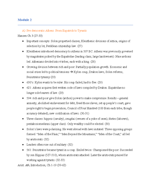 Notes Weeks 2-4 - Module 2 - Studocu