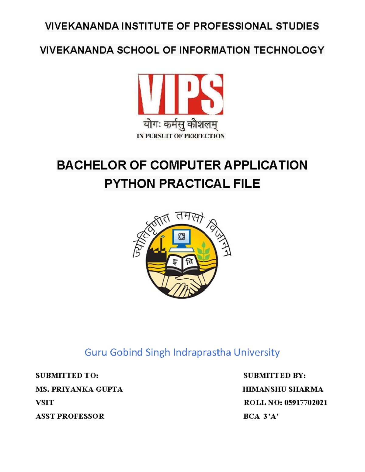 Python file - VIVEKANANDA INSTITUTE OF PROFESSIONAL STUDIES VIVEKANANDA ...